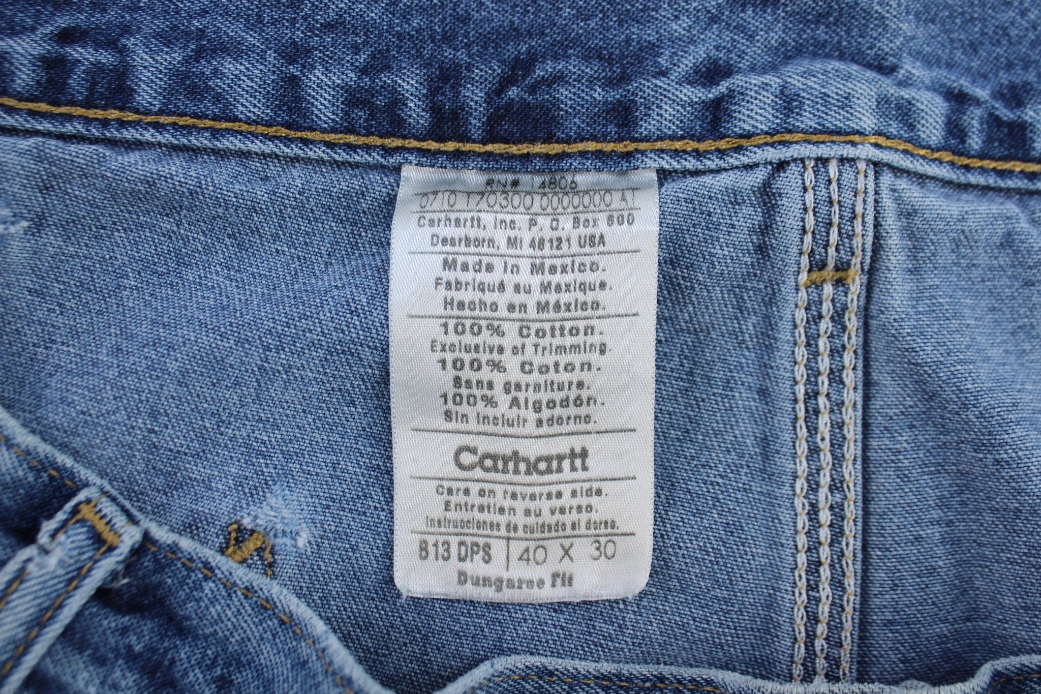 Carhartt Logo Patch Dunagree Fit Denim Jeans - Image 4