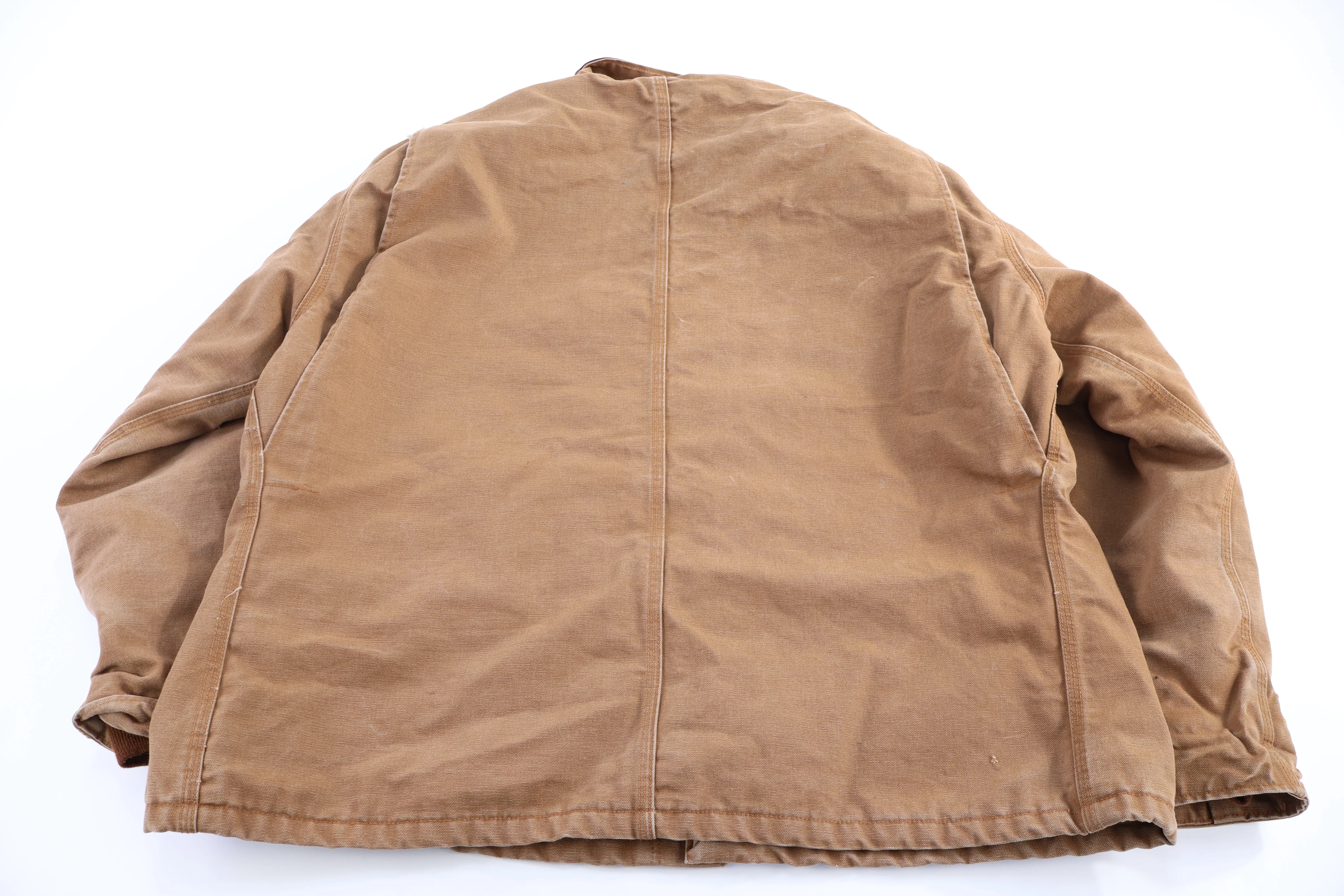 Carhartt Logo Patch Flame Resistant Tan Full Zip Jacket - Image 3