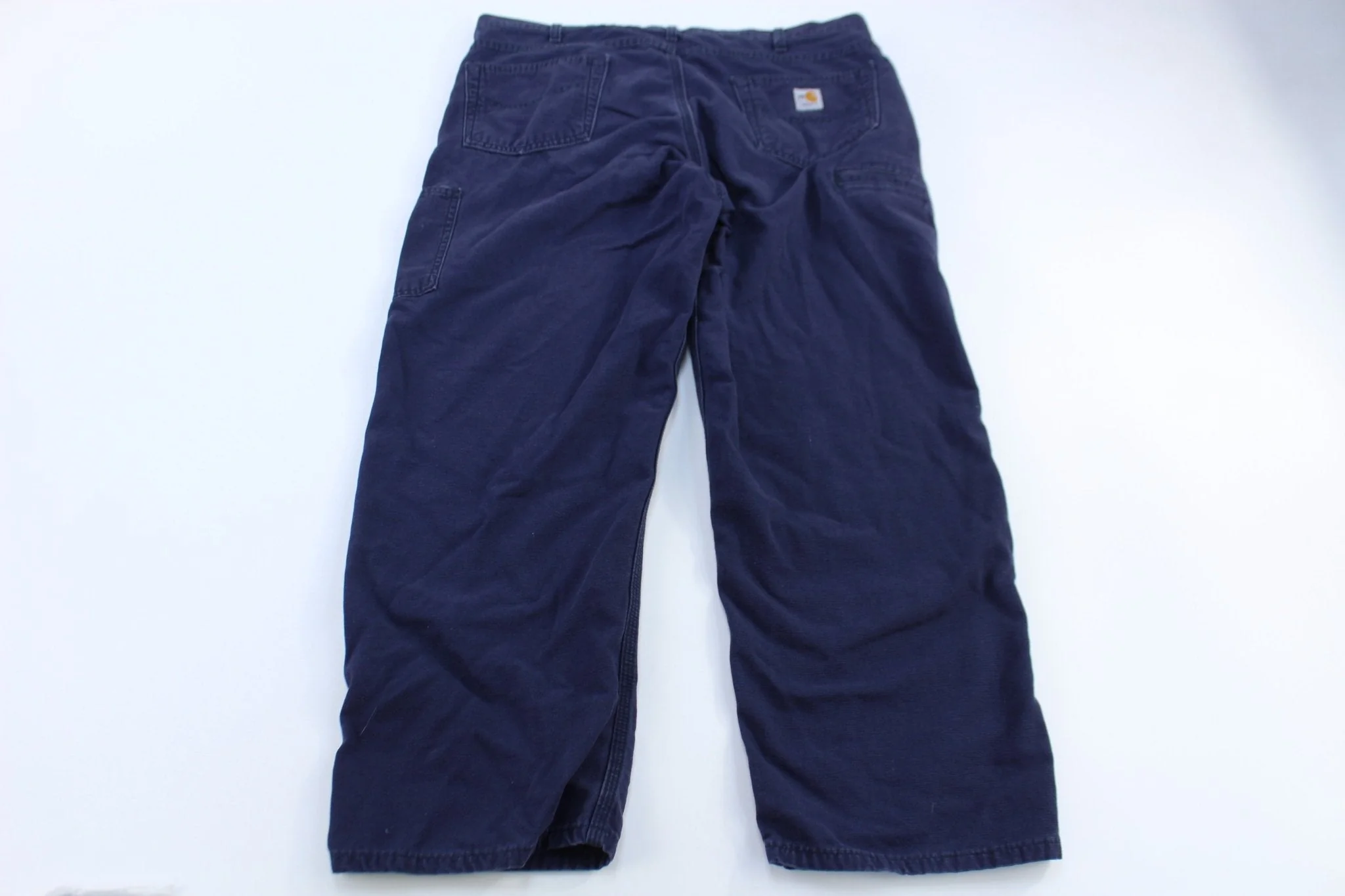 Carhartt Logo Patch Flames Resistant Blue Pants - Image 2