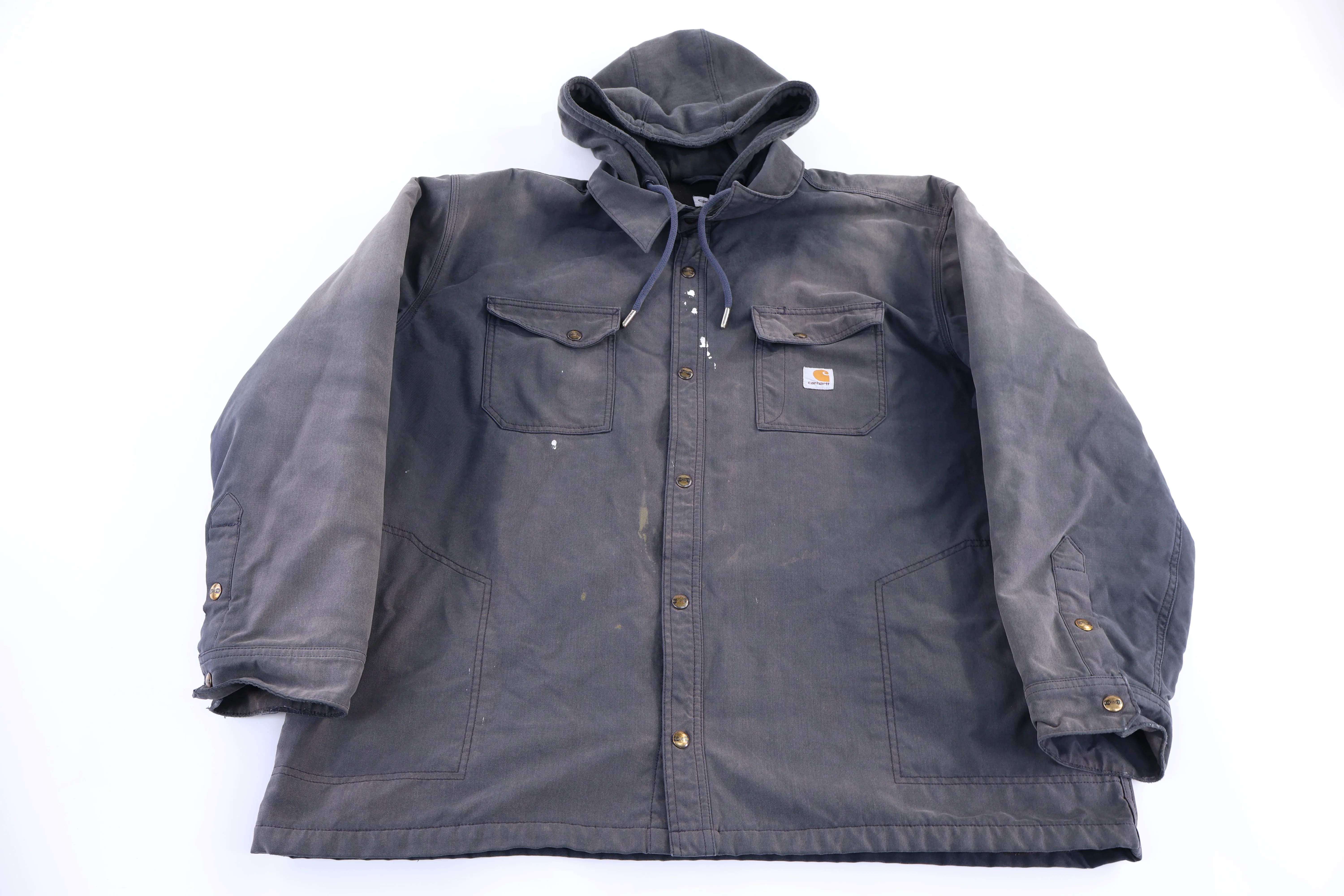 Carhartt Logo Patch Full Snap Hooded Jacket