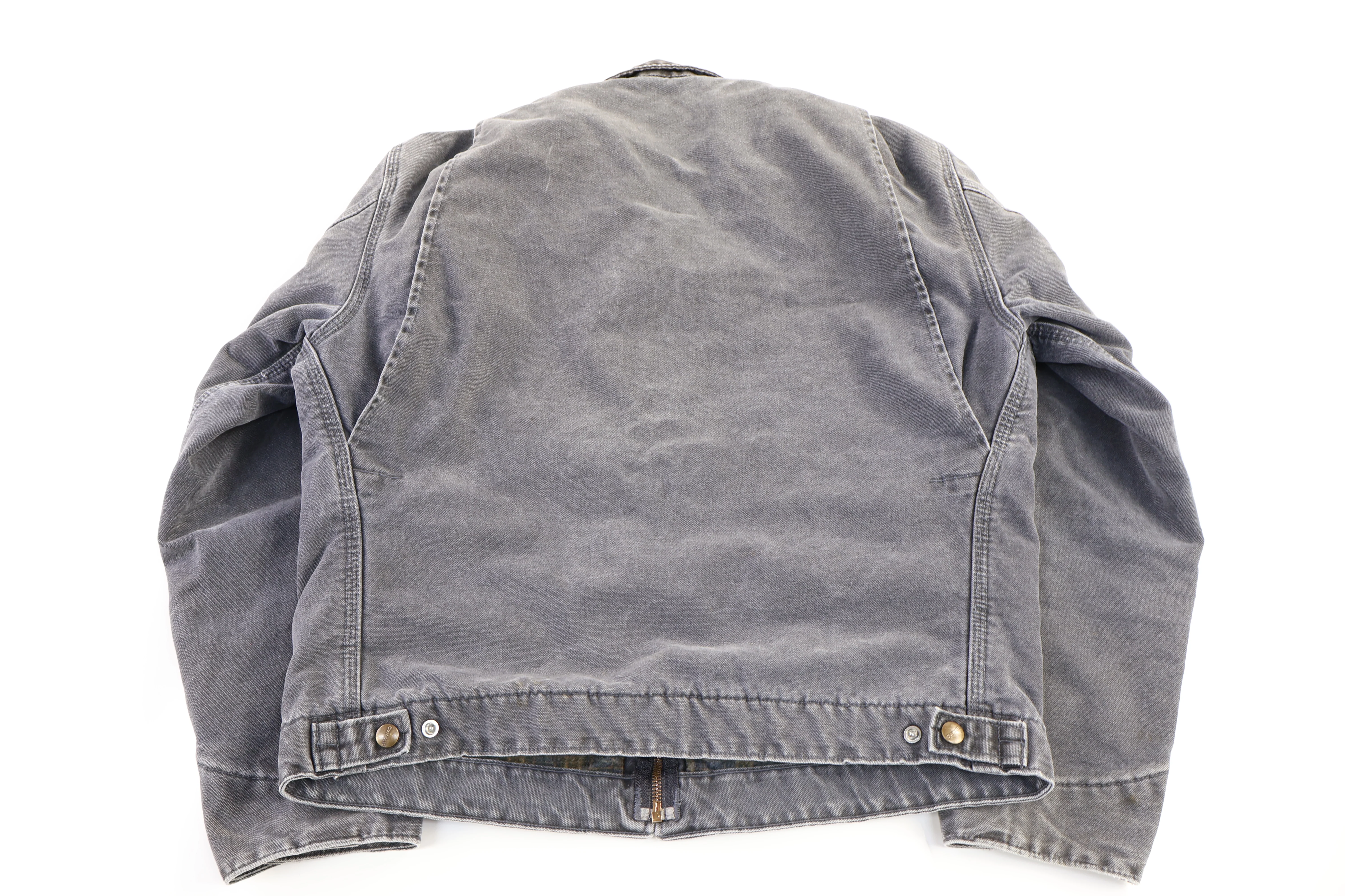 Carhartt Logo Patch Gray Blanket Lined Detroit Jacket - Image 2