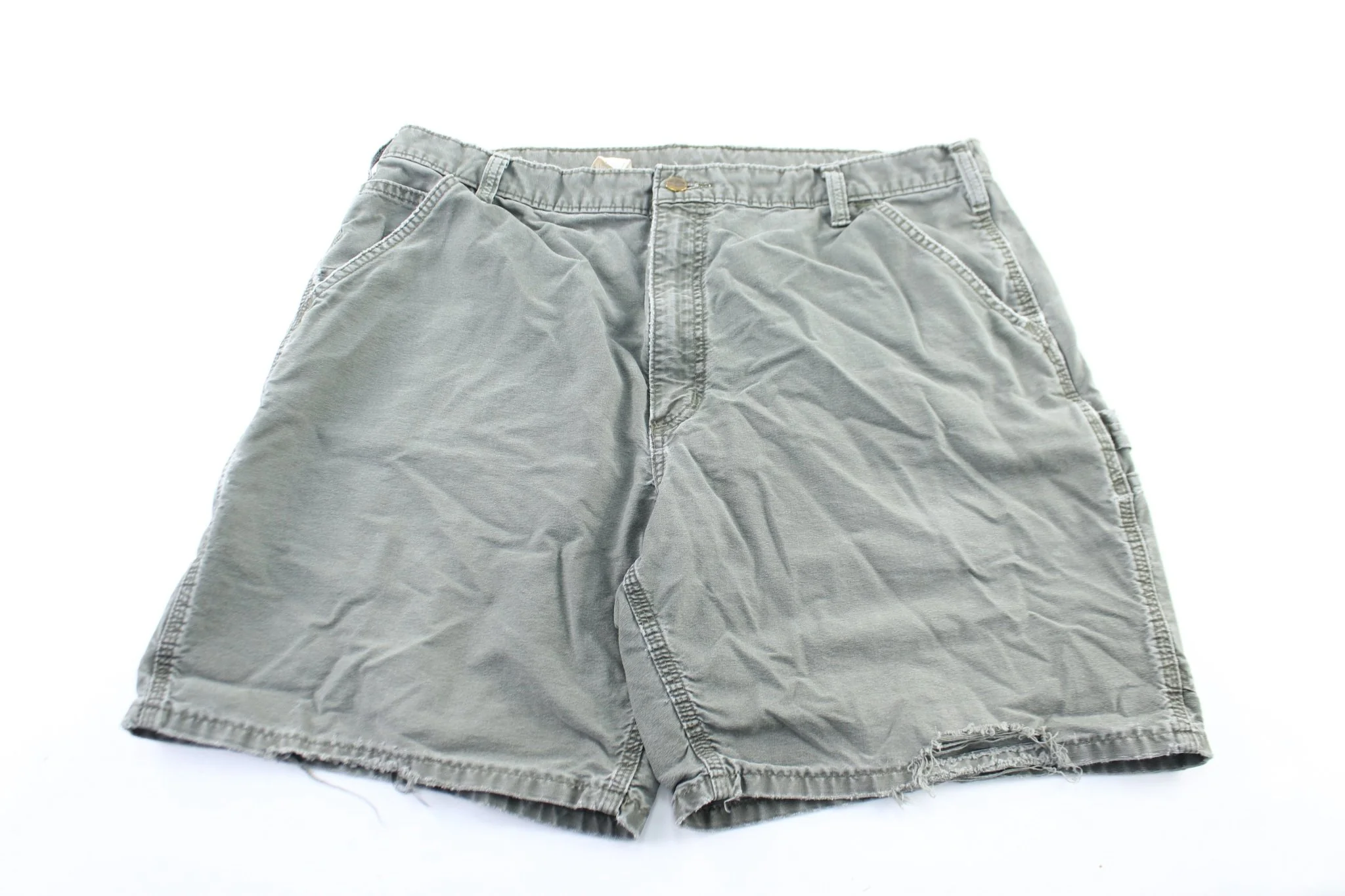 Carhartt Logo Patch Green Carpenter Shorts
