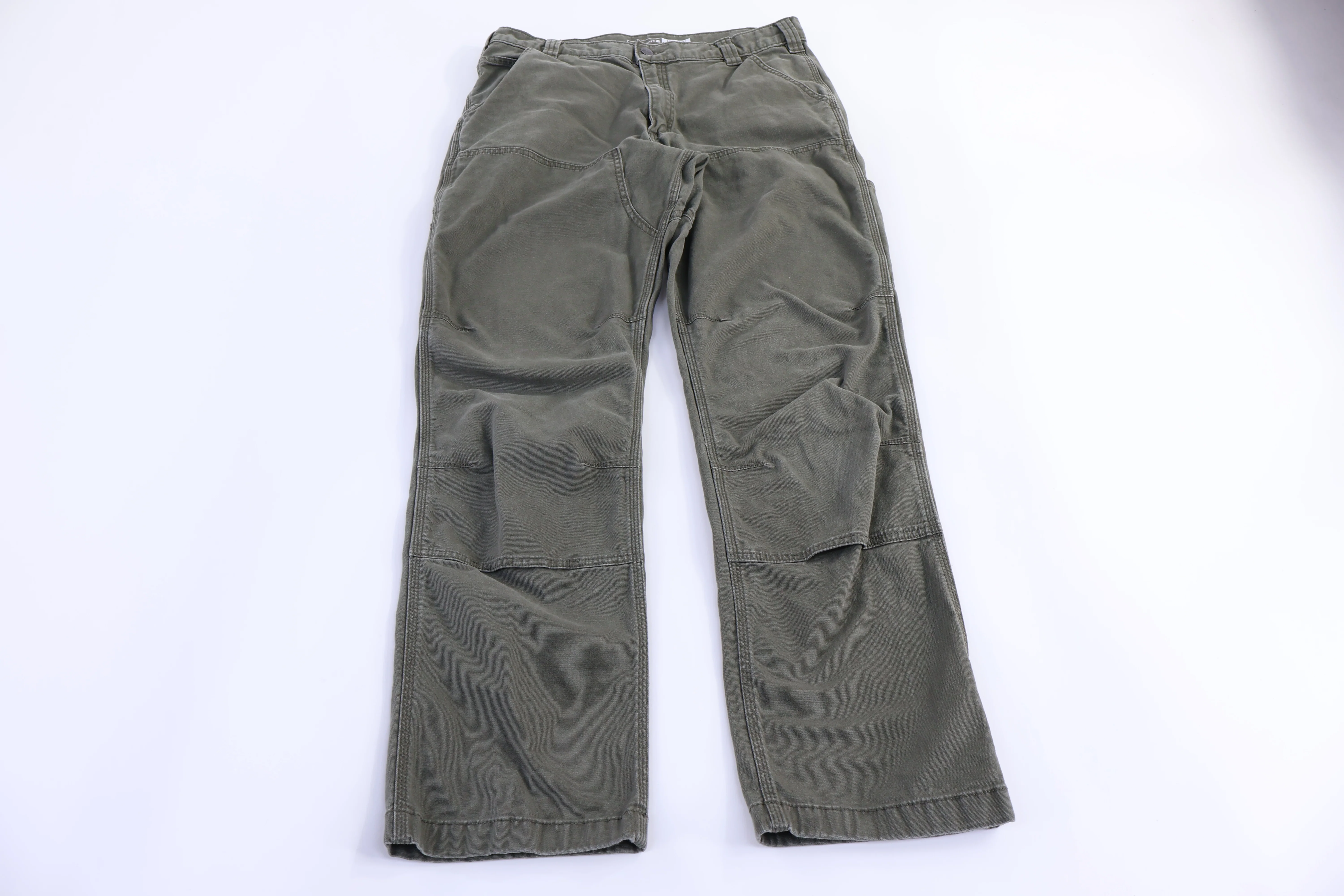 Carhartt Logo Patch Green Double Knee Pants - Image 2
