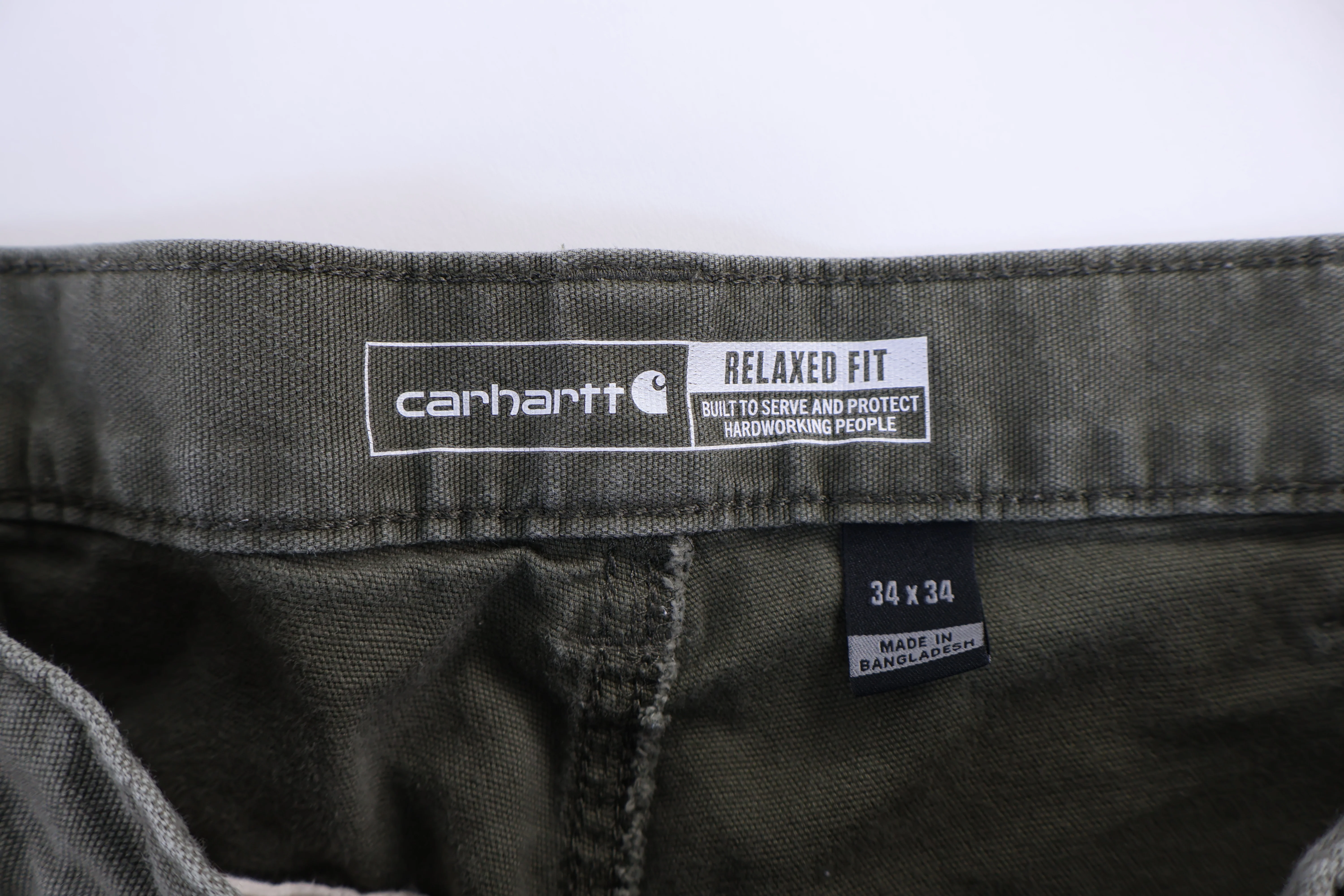 Carhartt Logo Patch Green Double Knee Pants - Image 3