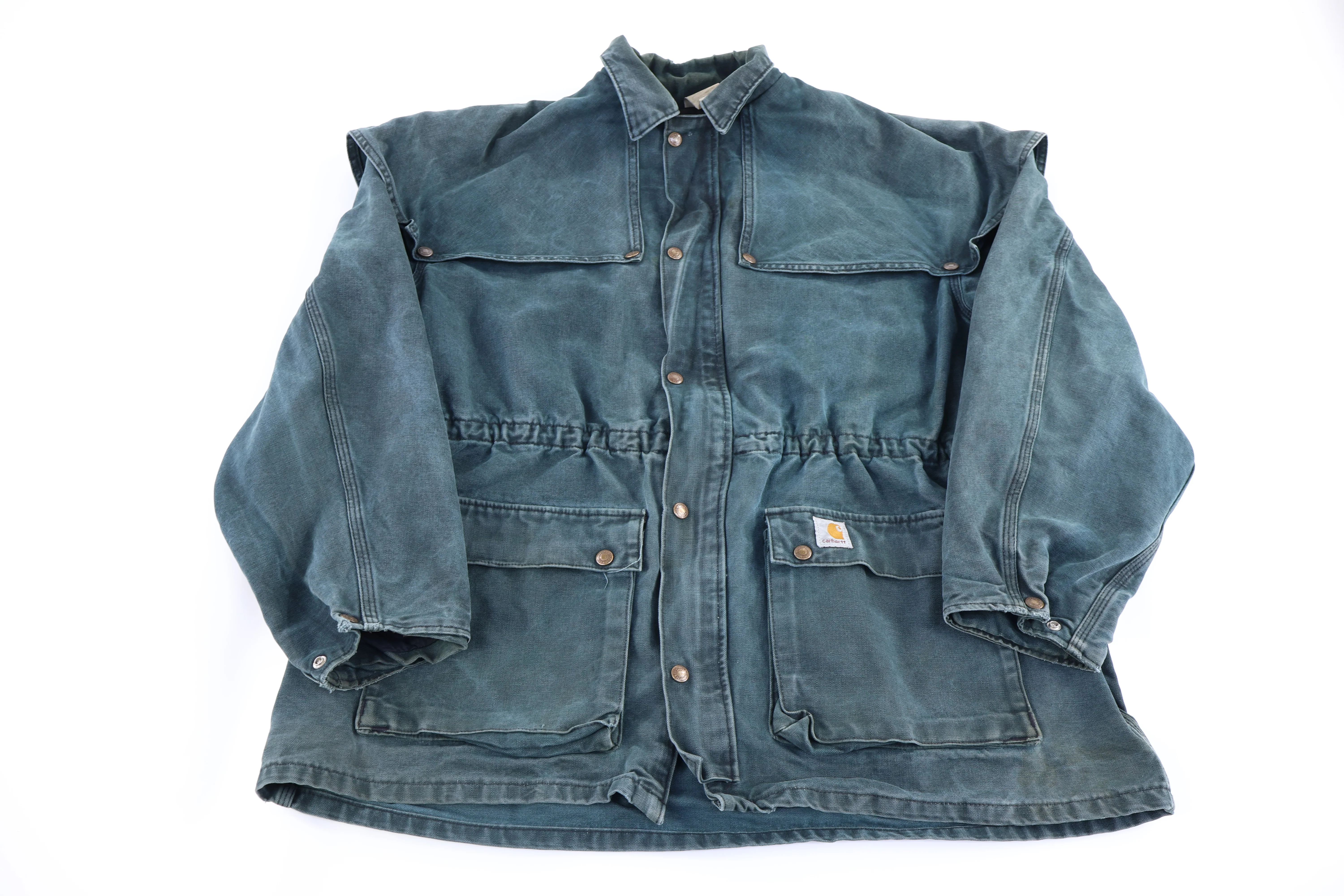 Carhartt Logo Patch Green Full Zip Barn Jacket