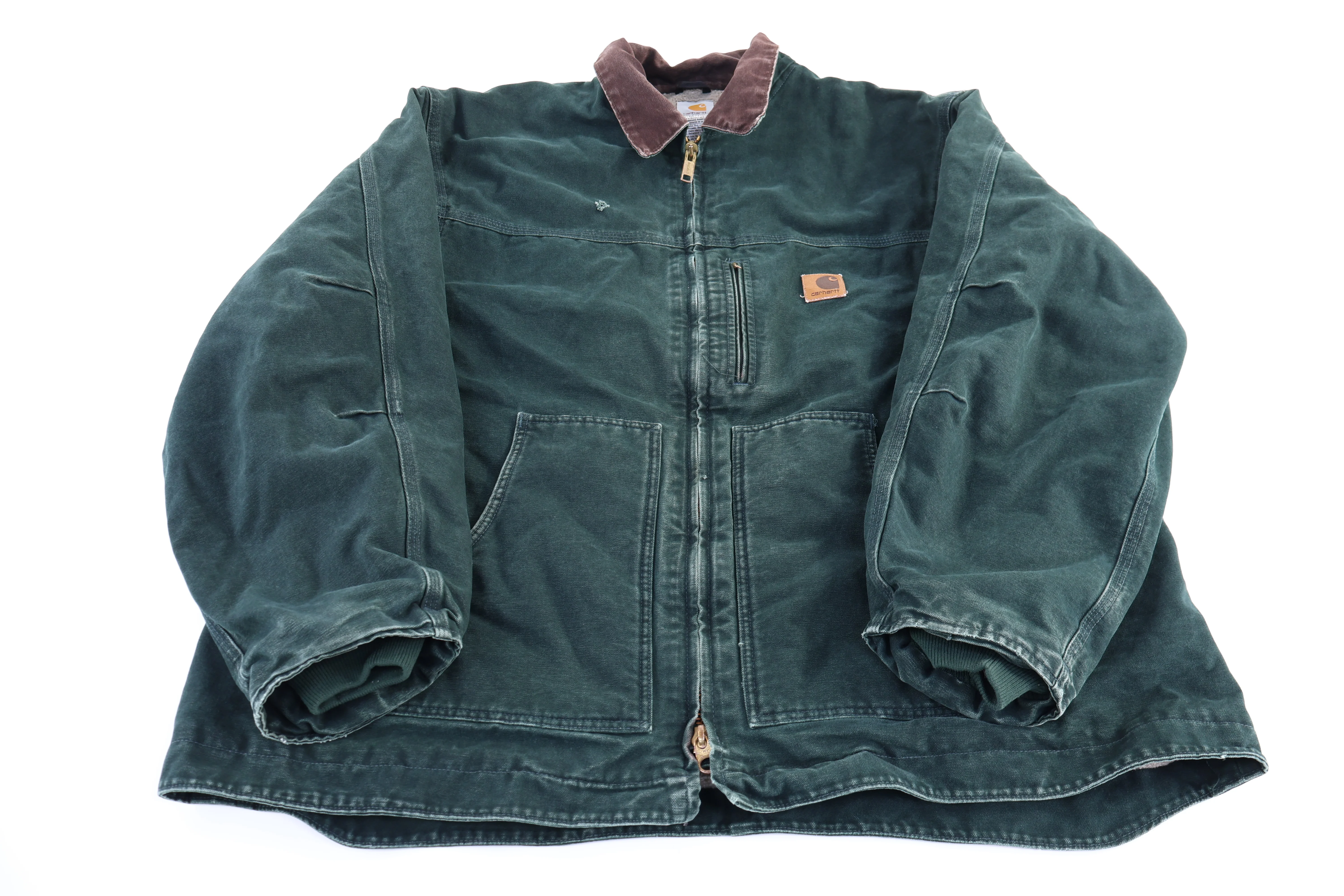 Carhartt Logo Patch Green Full Zip Jacket