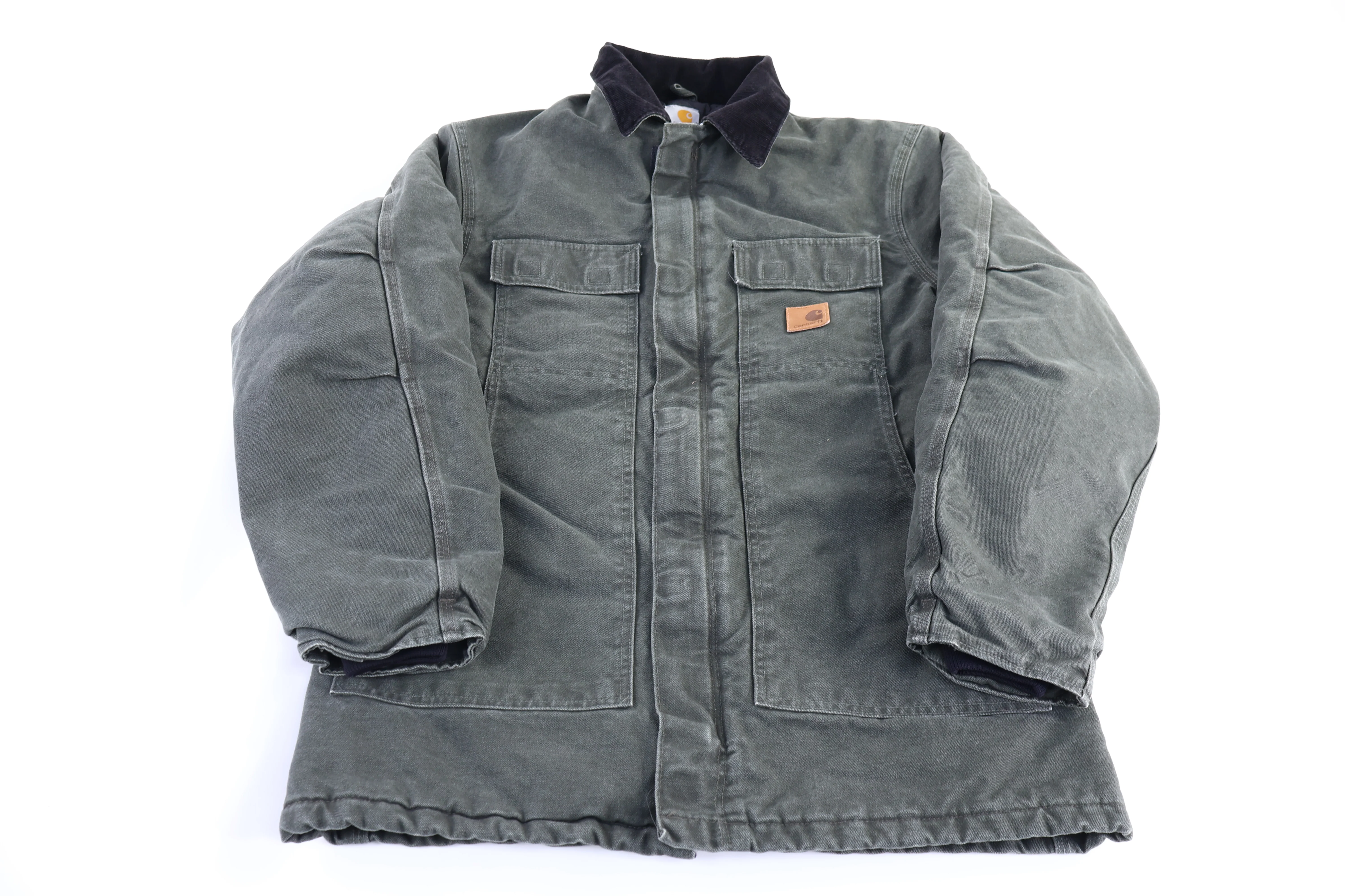 Carhartt Logo Patch Green Full Zip Jacket