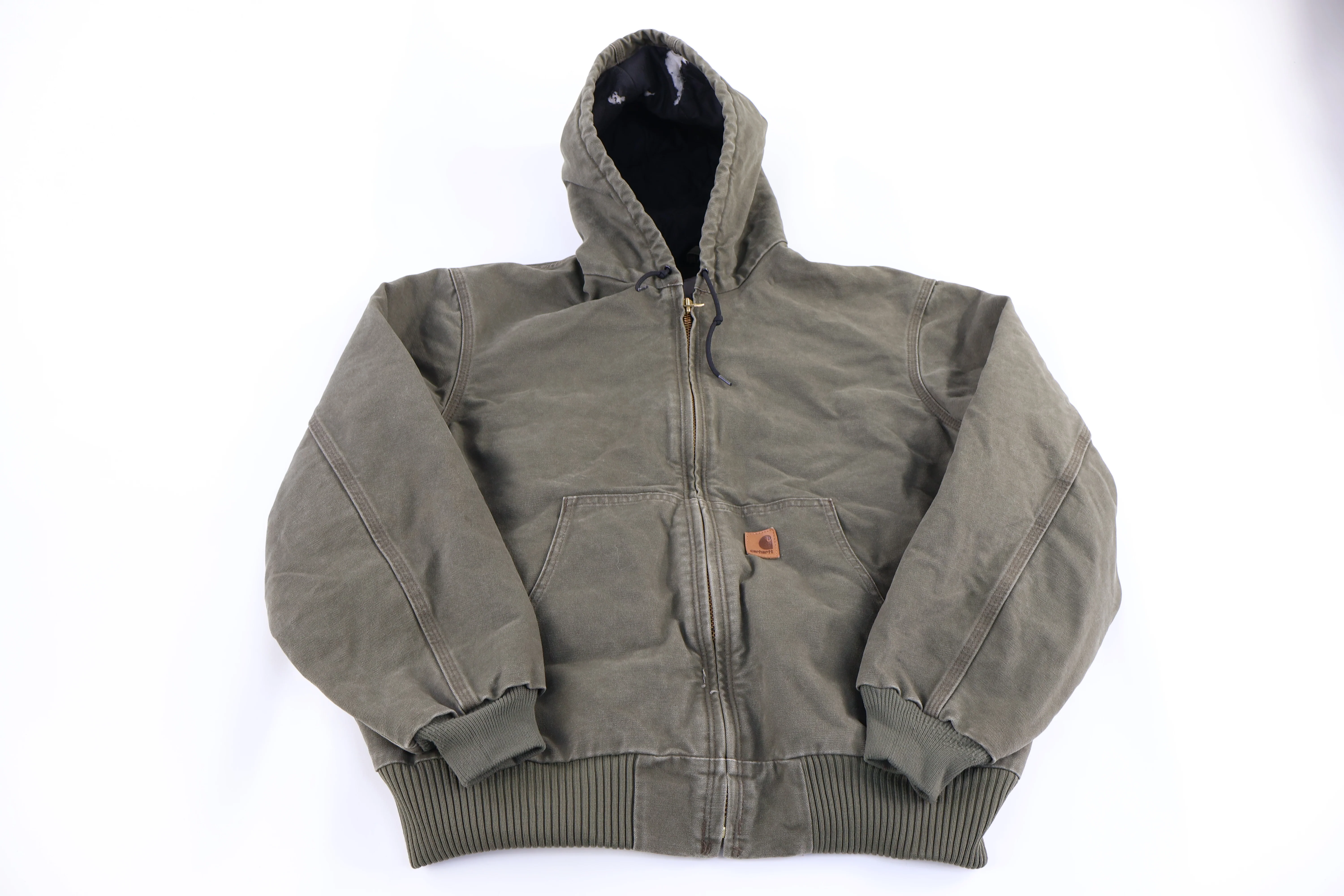 Carhartt Logo Patch Green Full Zip Jacket