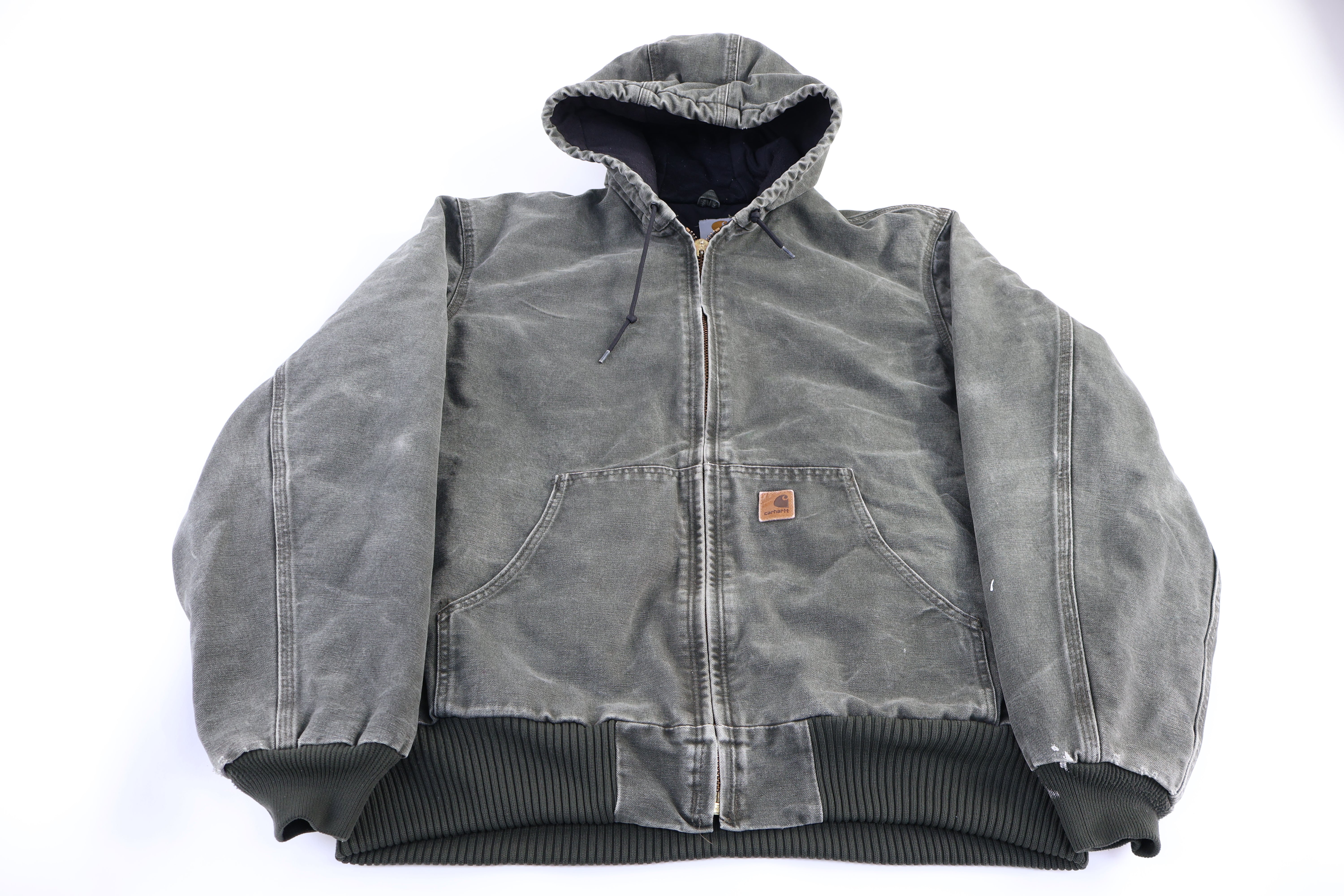 Carhartt Logo Patch Green Full Zip Jacket