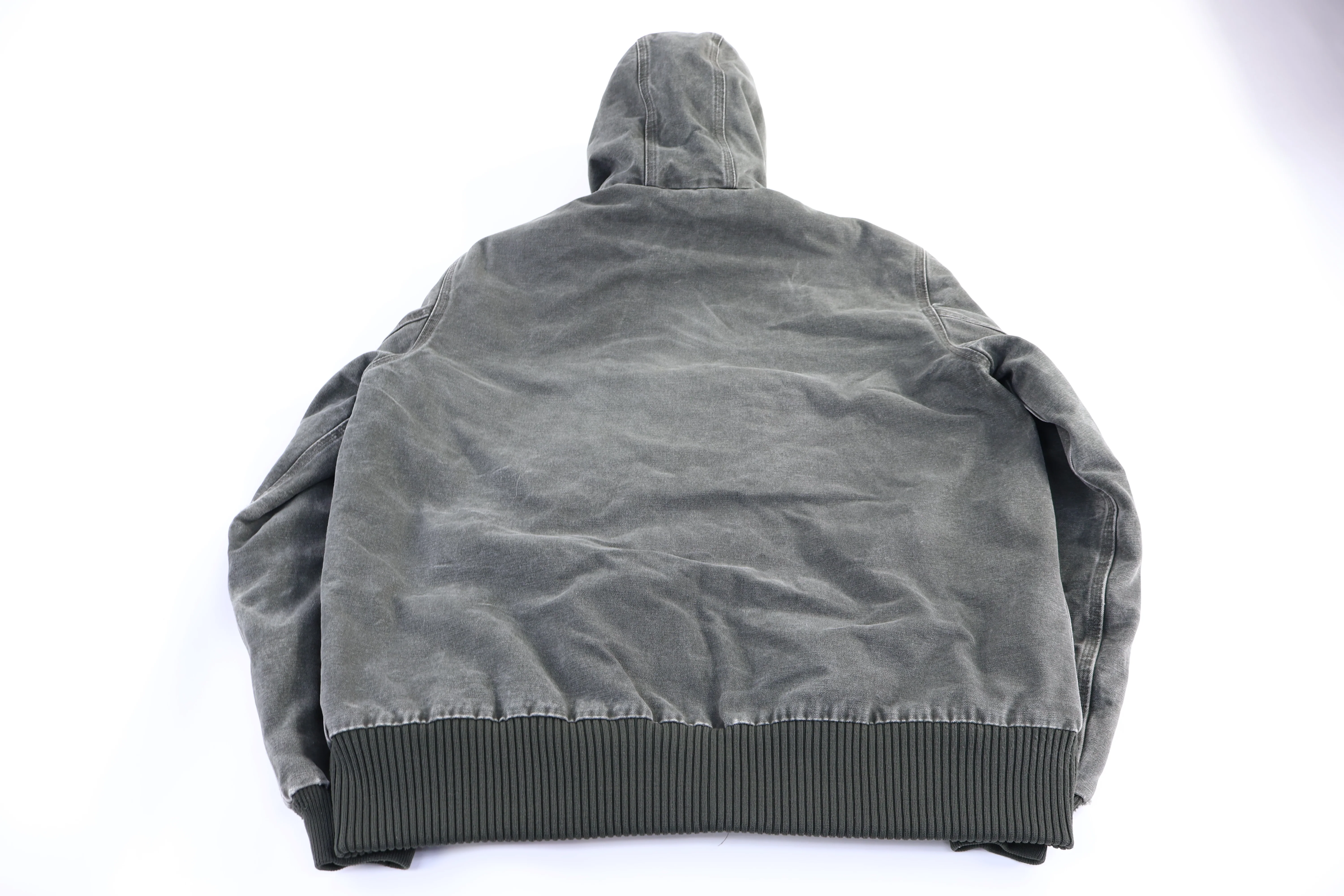 Carhartt Logo Patch Green Full Zip Jacket - Image 2