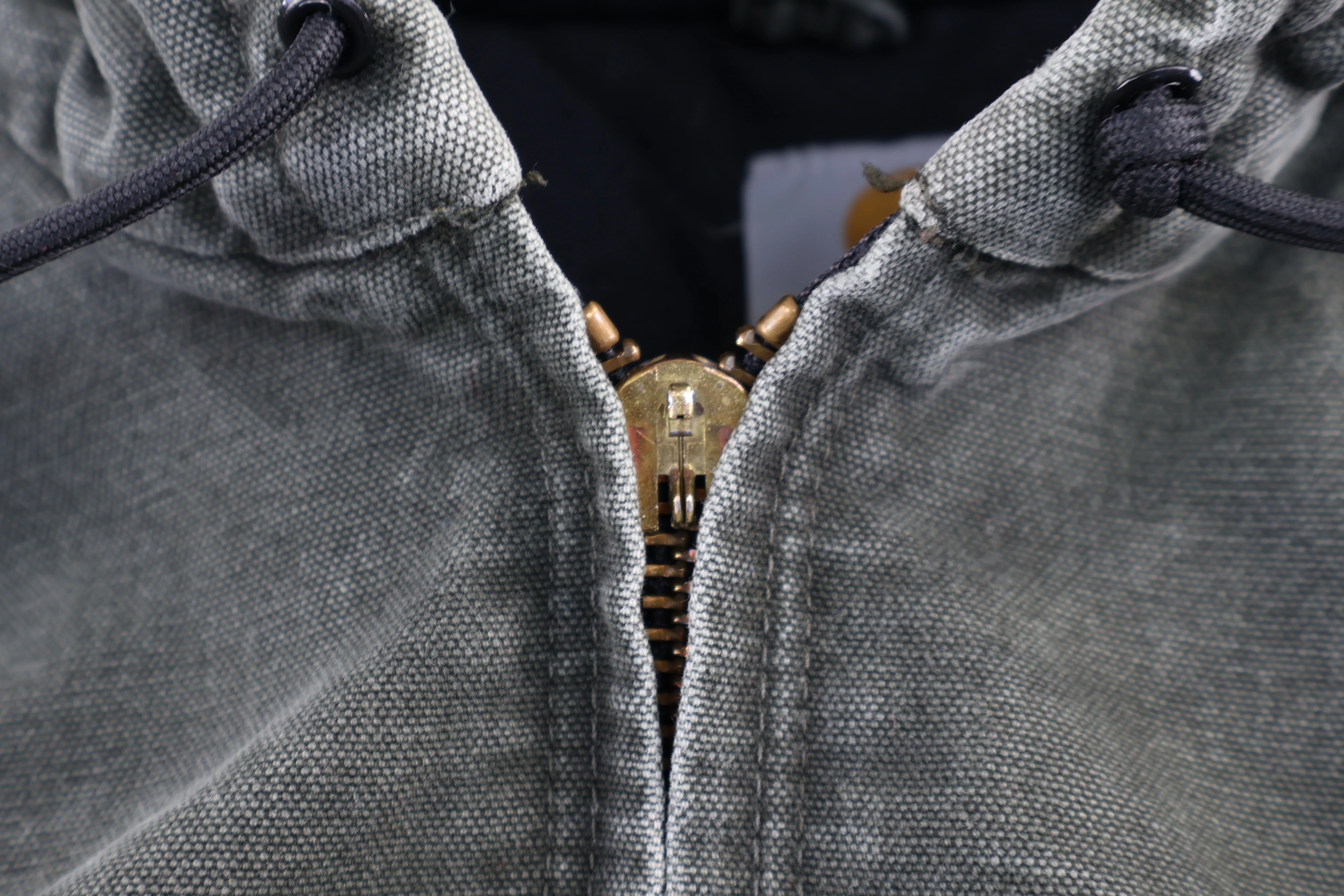Carhartt Logo Patch Green Full Zip Jacket - Image 3