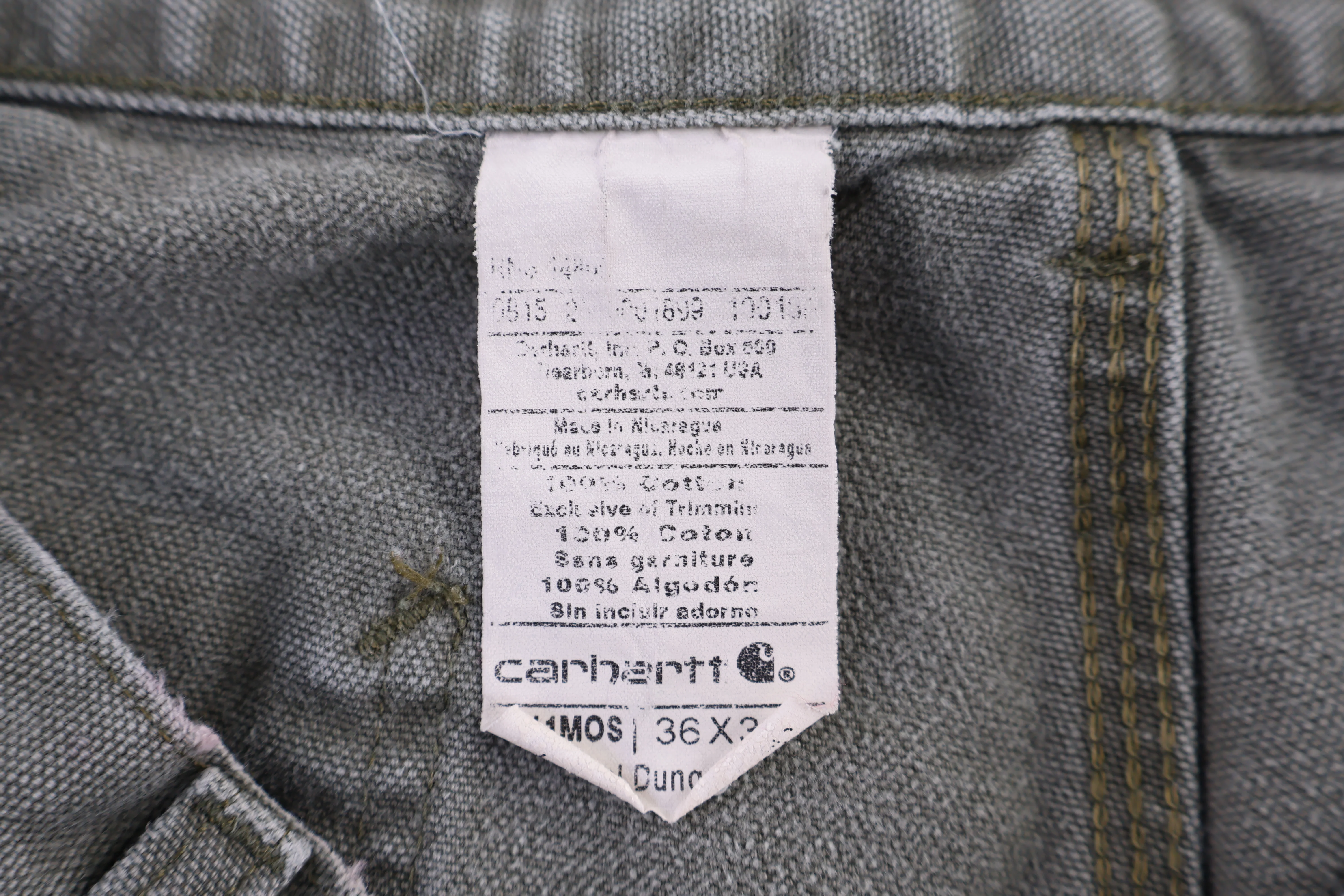 Carhartt Logo Patch Green Pants - Image 4