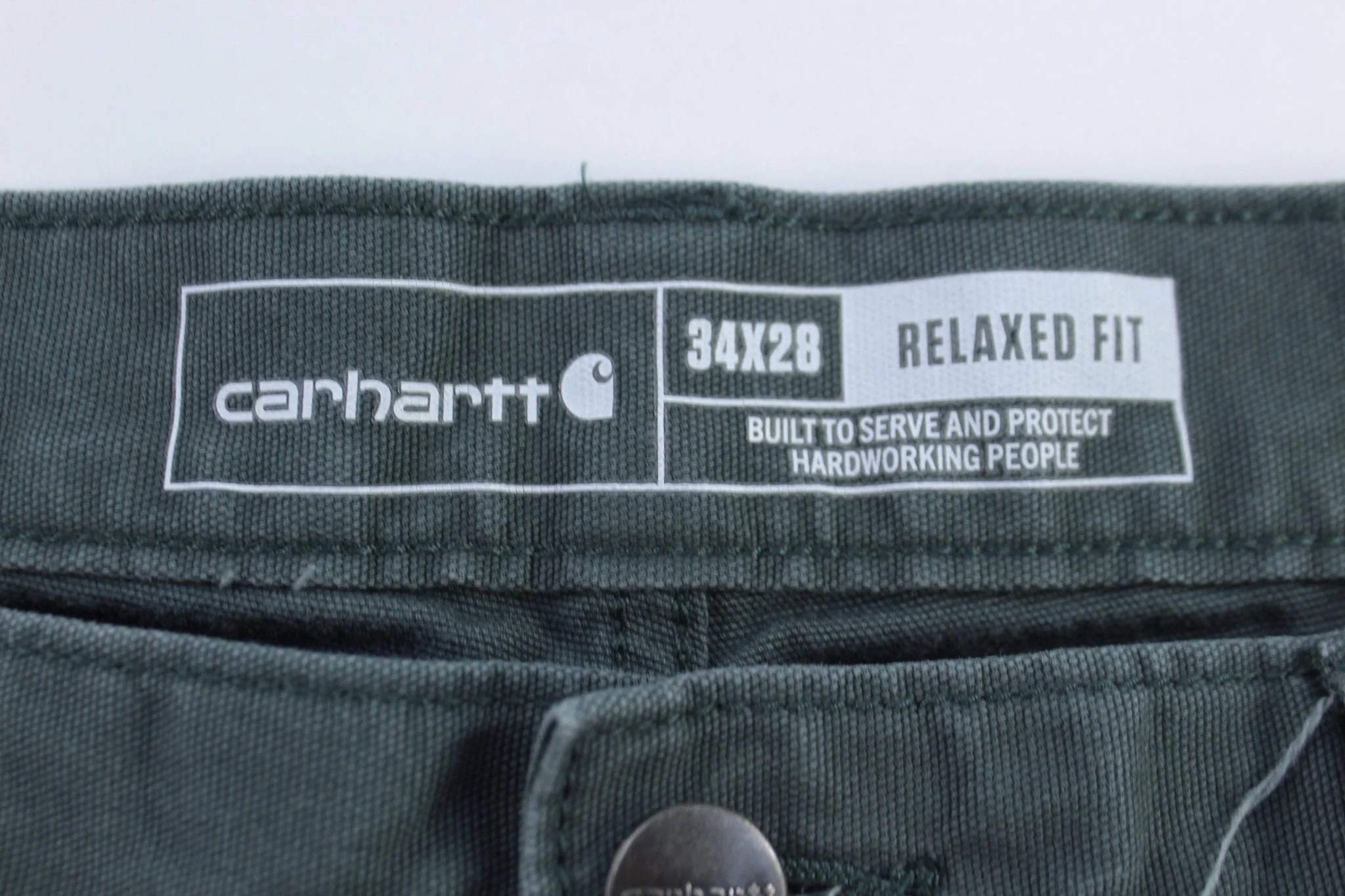 Carhartt Logo Patch Green Relaxed Fit Pants - Image 3