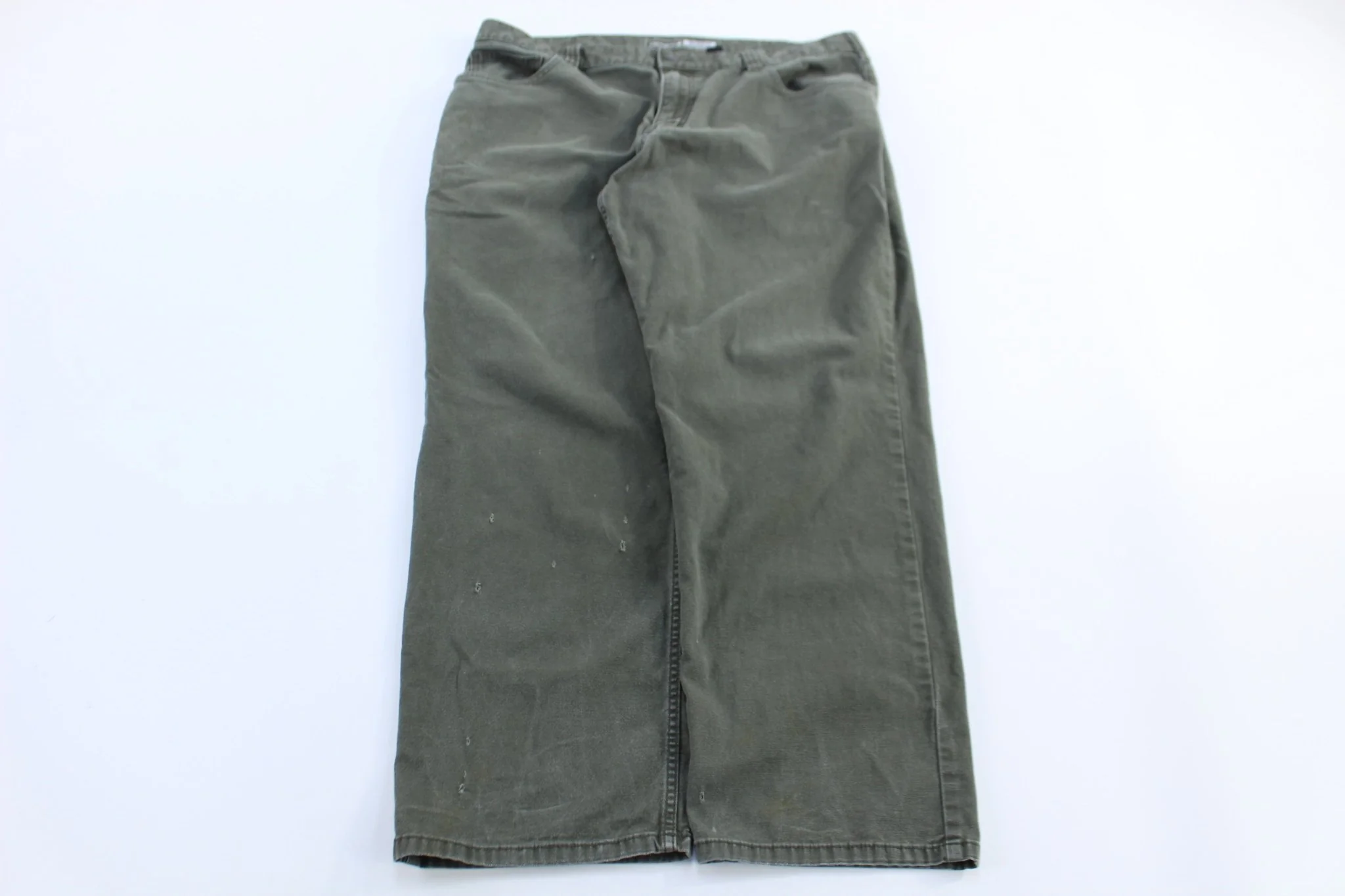 Carhartt Logo Patch Green Relaxed Fit Pants
