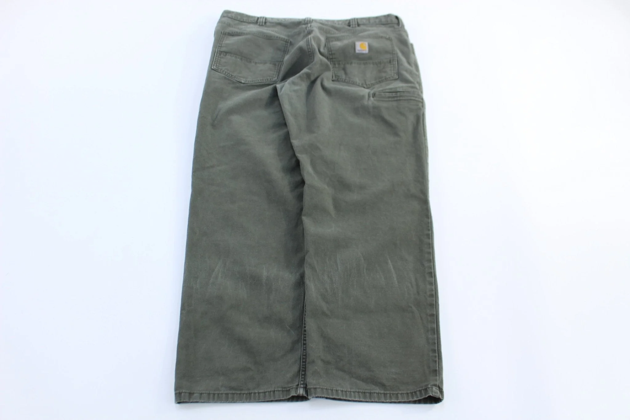 Carhartt Logo Patch Green Relaxed Fit Pants - Image 2