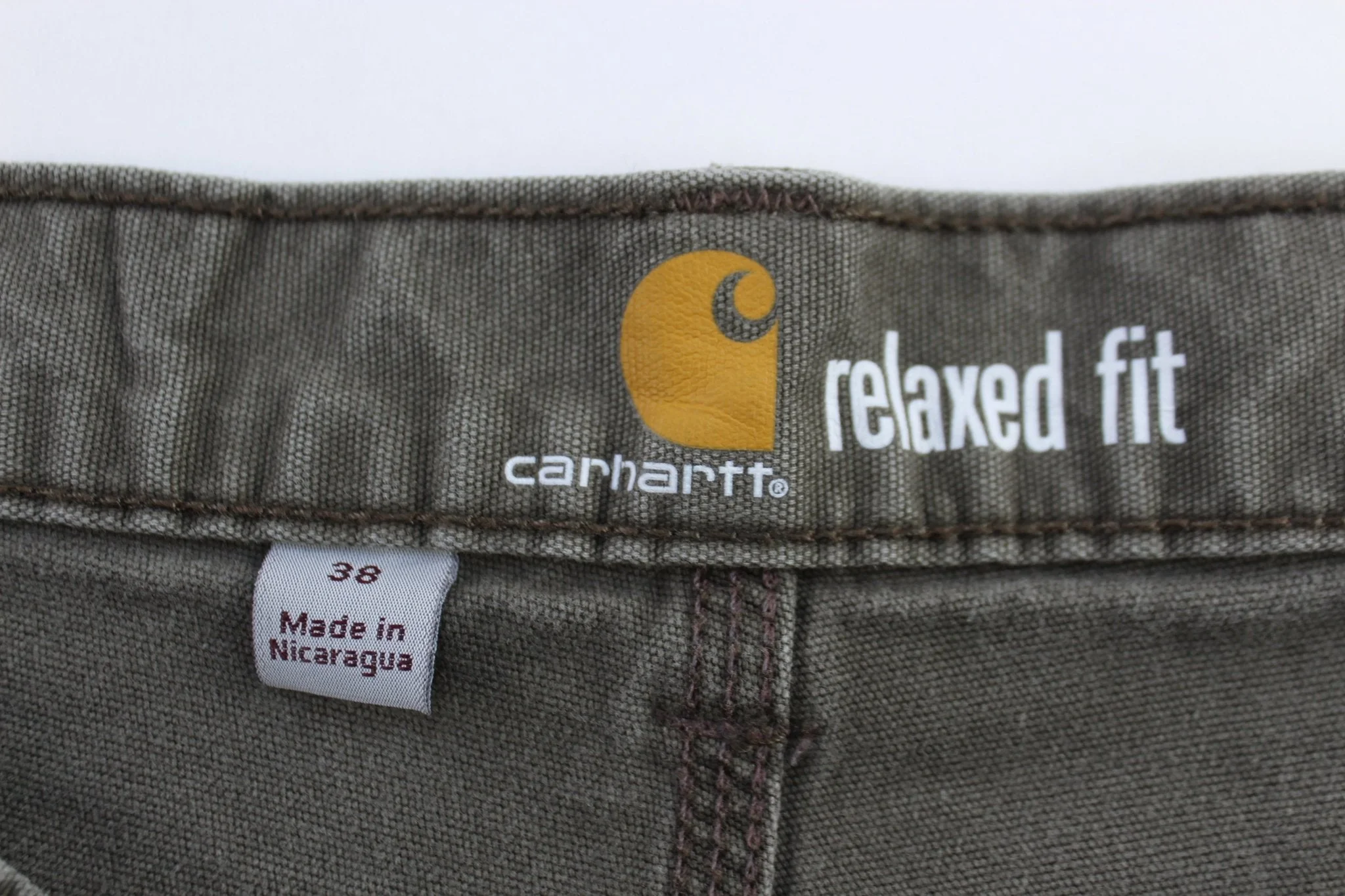 Carhartt Logo Patch Green Relaxed Fit Shorts - Image 3