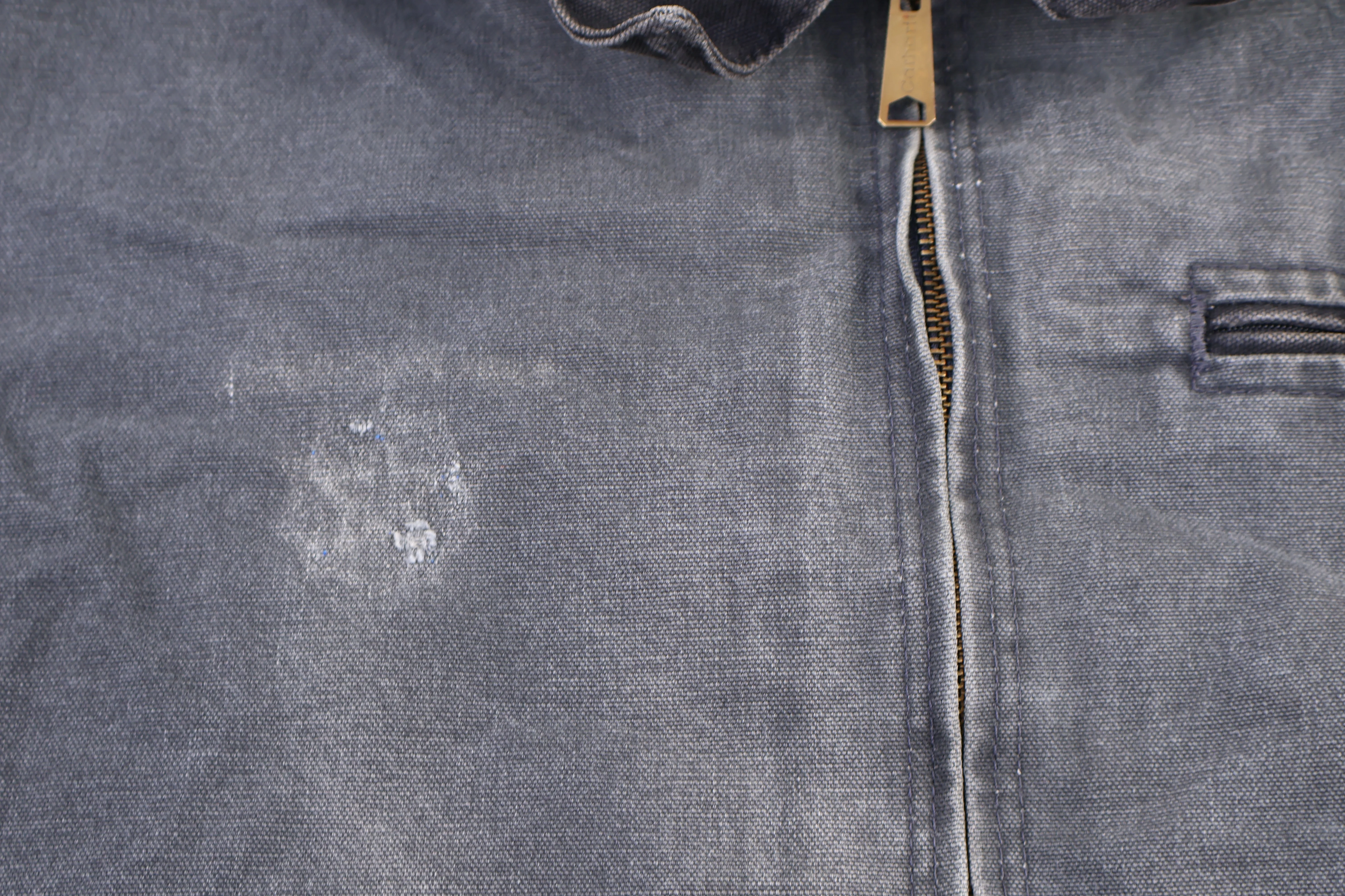 Carhartt Logo Patch Grey Blanket Lined Detroit Jacket - Image 3