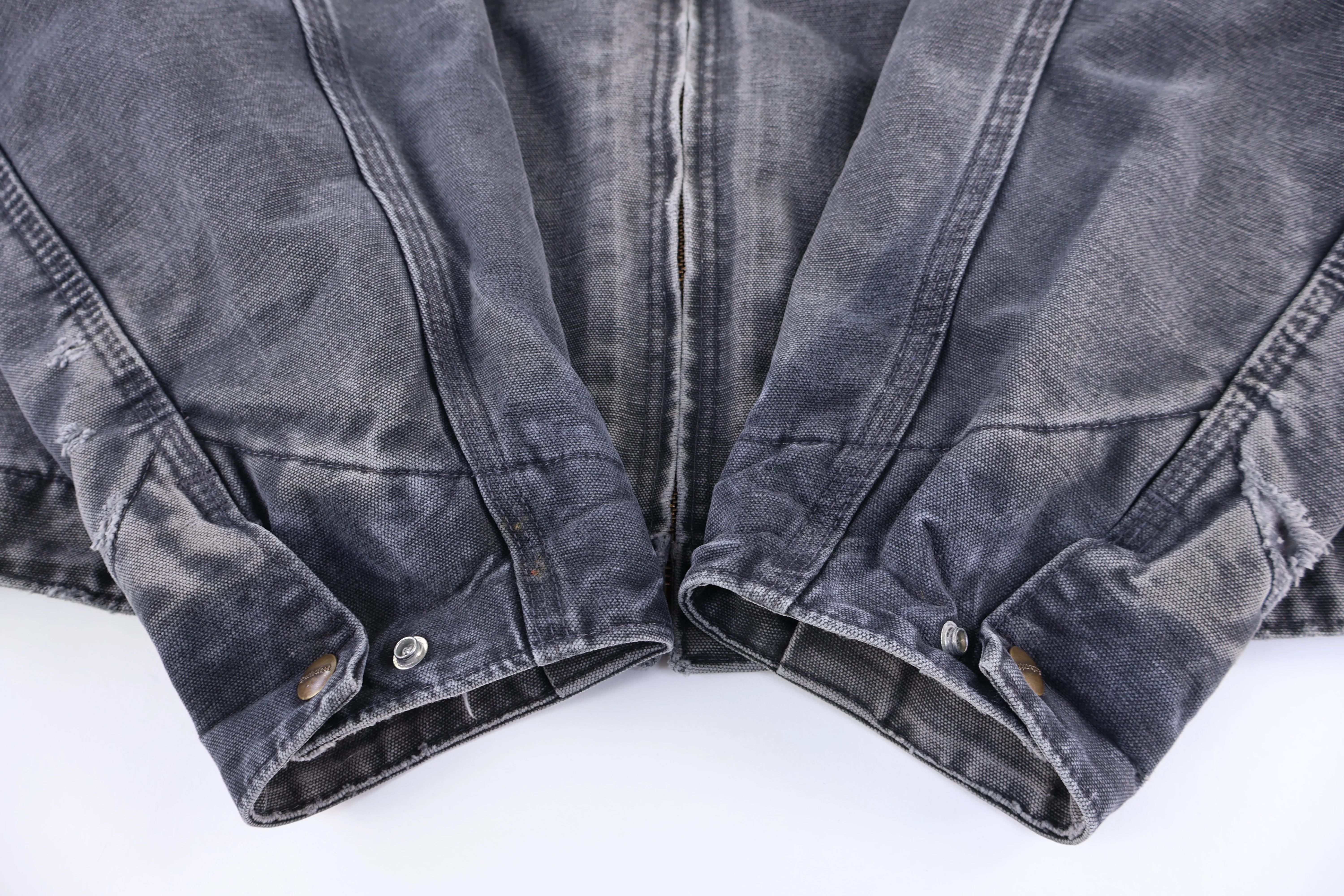 Carhartt Logo Patch Grey Blanket Lined Detroit Jacket - Image 3