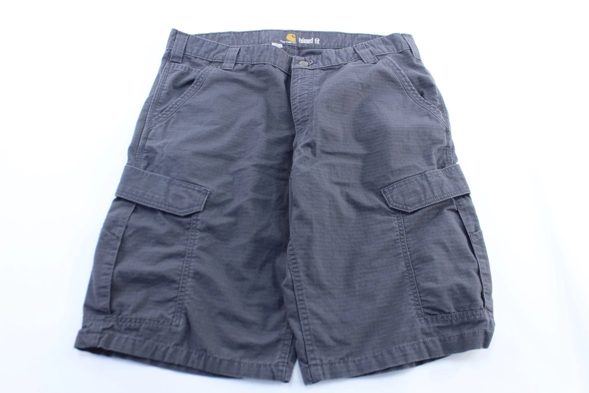 Carhartt Logo Patch Grey Cargo Shorts