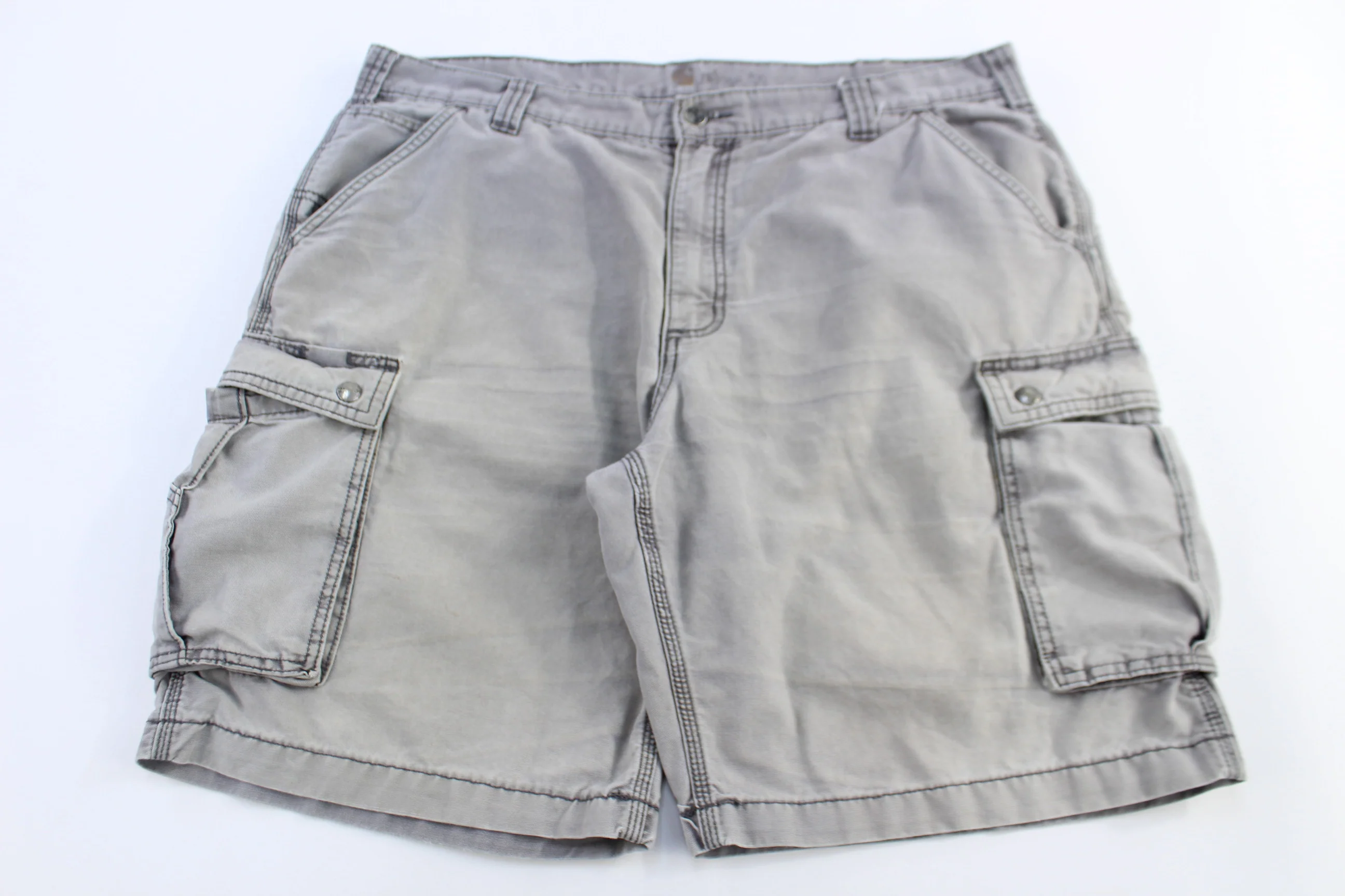 Carhartt Logo Patch Grey Cargo Shorts