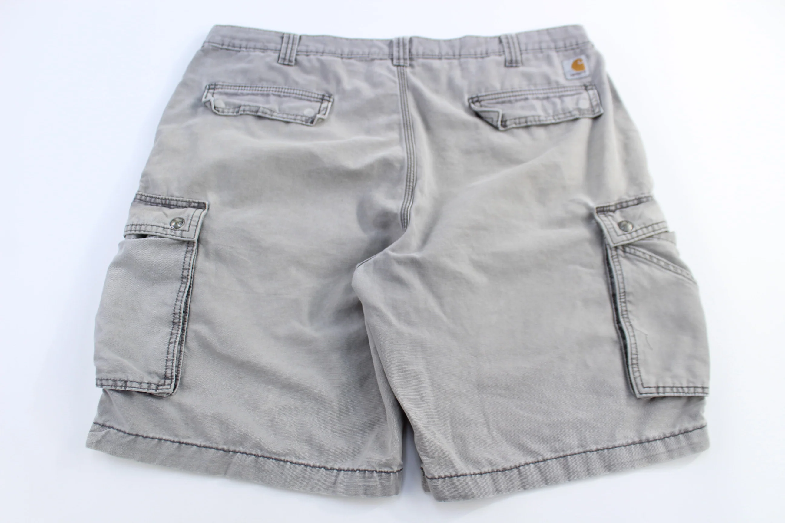 Carhartt Logo Patch Grey Cargo Shorts - Image 2