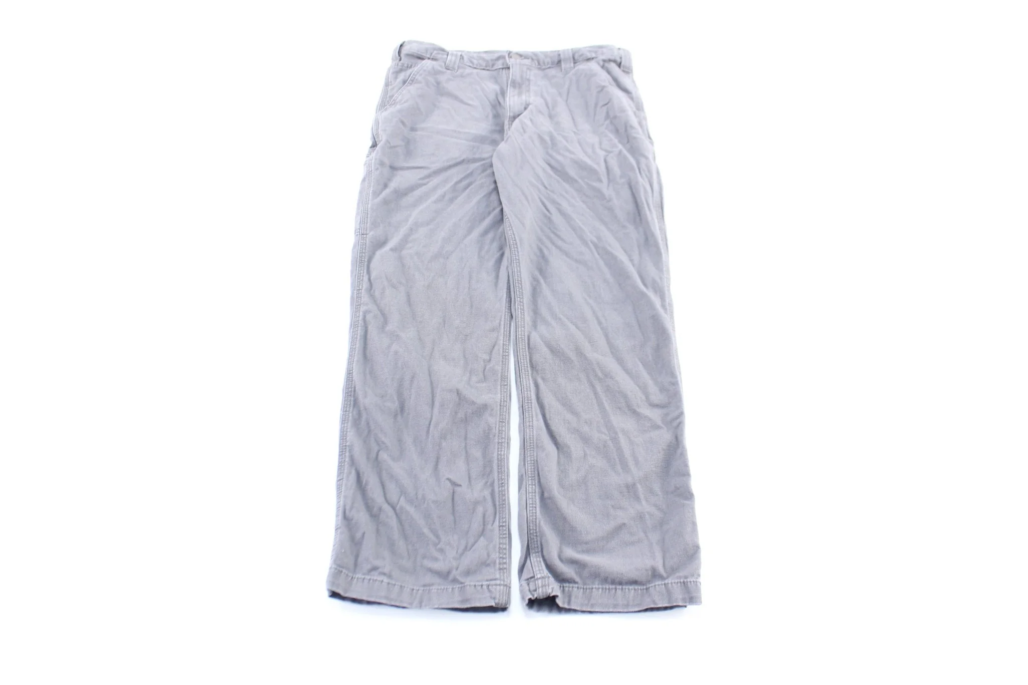 Carhartt Logo Patch Grey Carpenter Pants