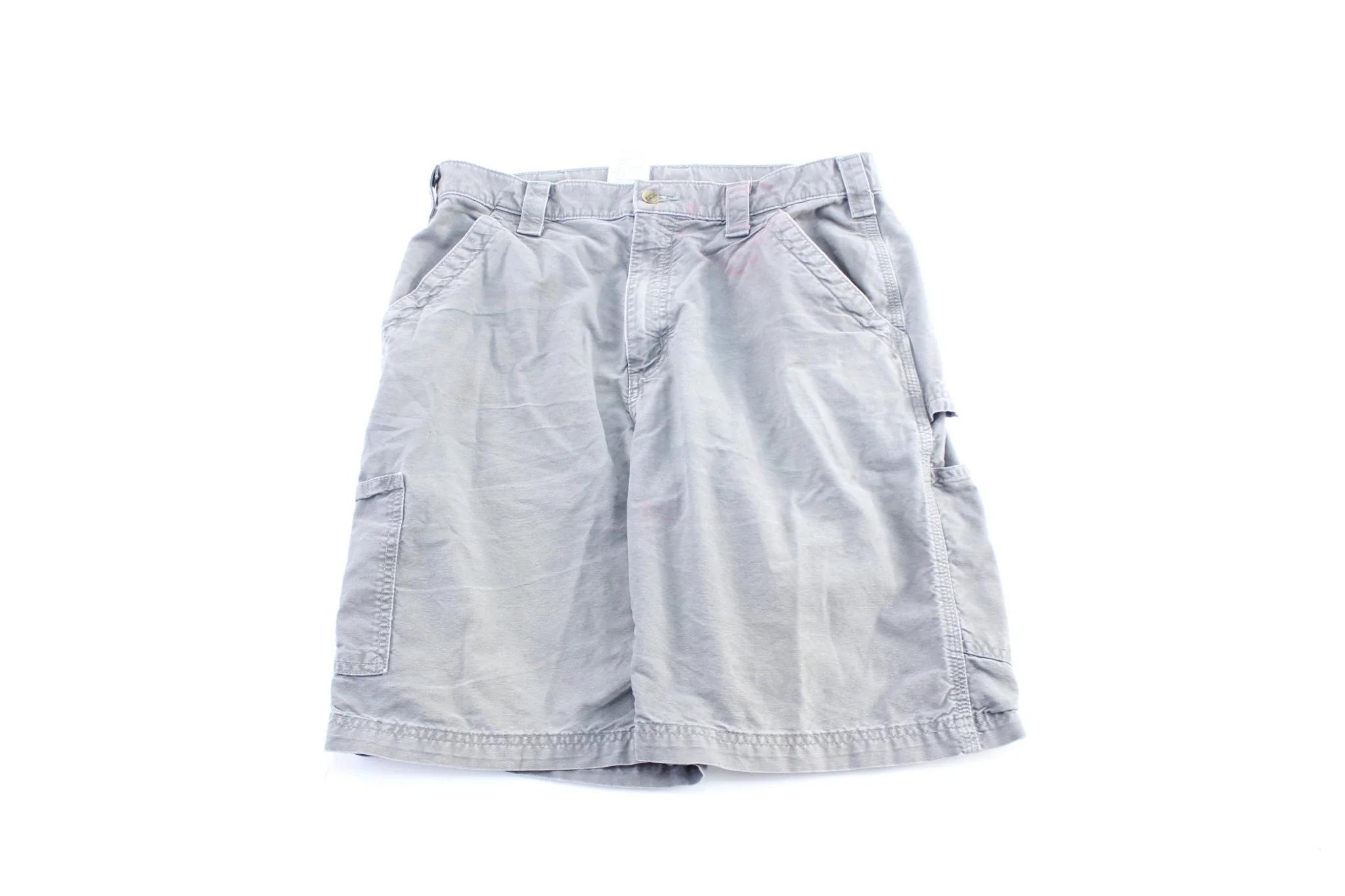 Carhartt Logo Patch Grey Carpenter Shorts