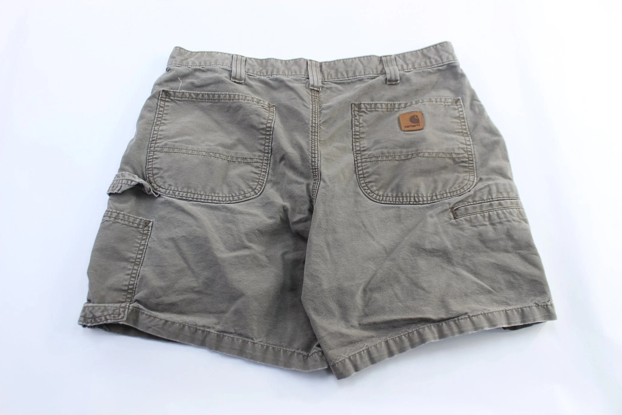 Carhartt Logo Patch Grey Carpenter Shorts - Image 2