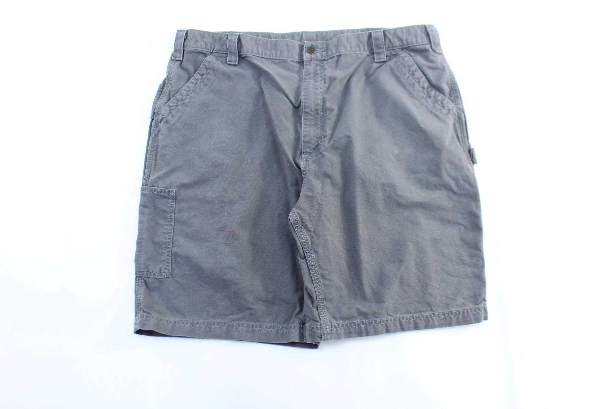 Carhartt Logo Patch Grey Carpenter Shorts