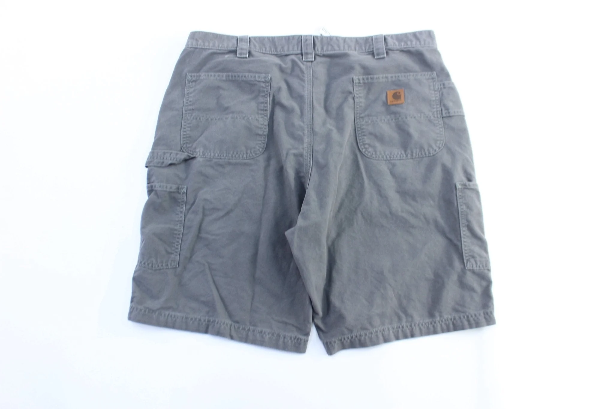 Carhartt Logo Patch Grey Carpenter Shorts - Image 2