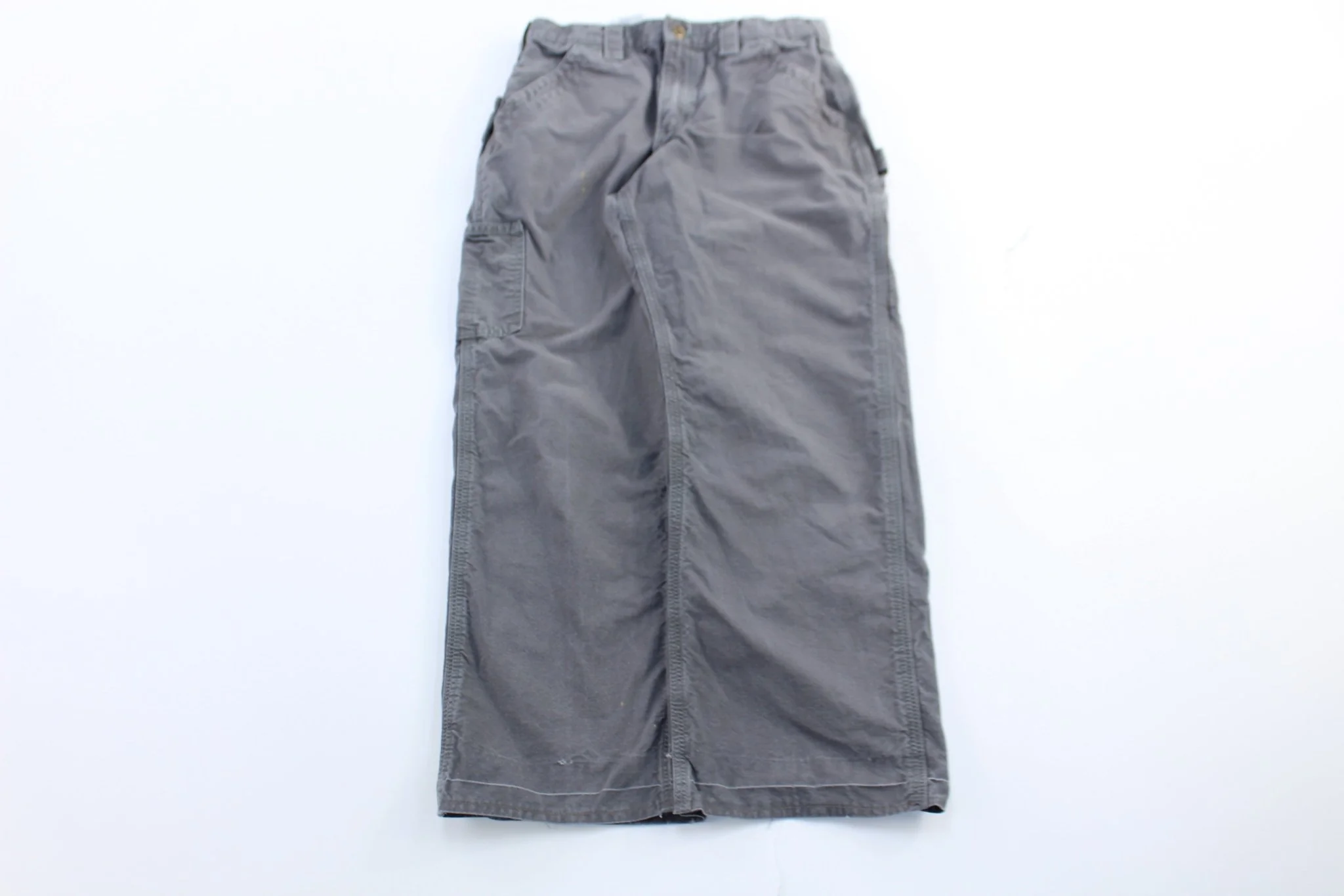Carhartt Logo Patch Grey Carpenter Shorts