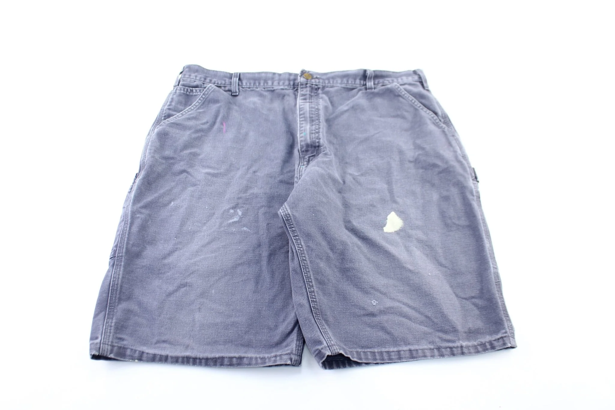 Carhartt Logo Patch Grey Carpenter Shorts