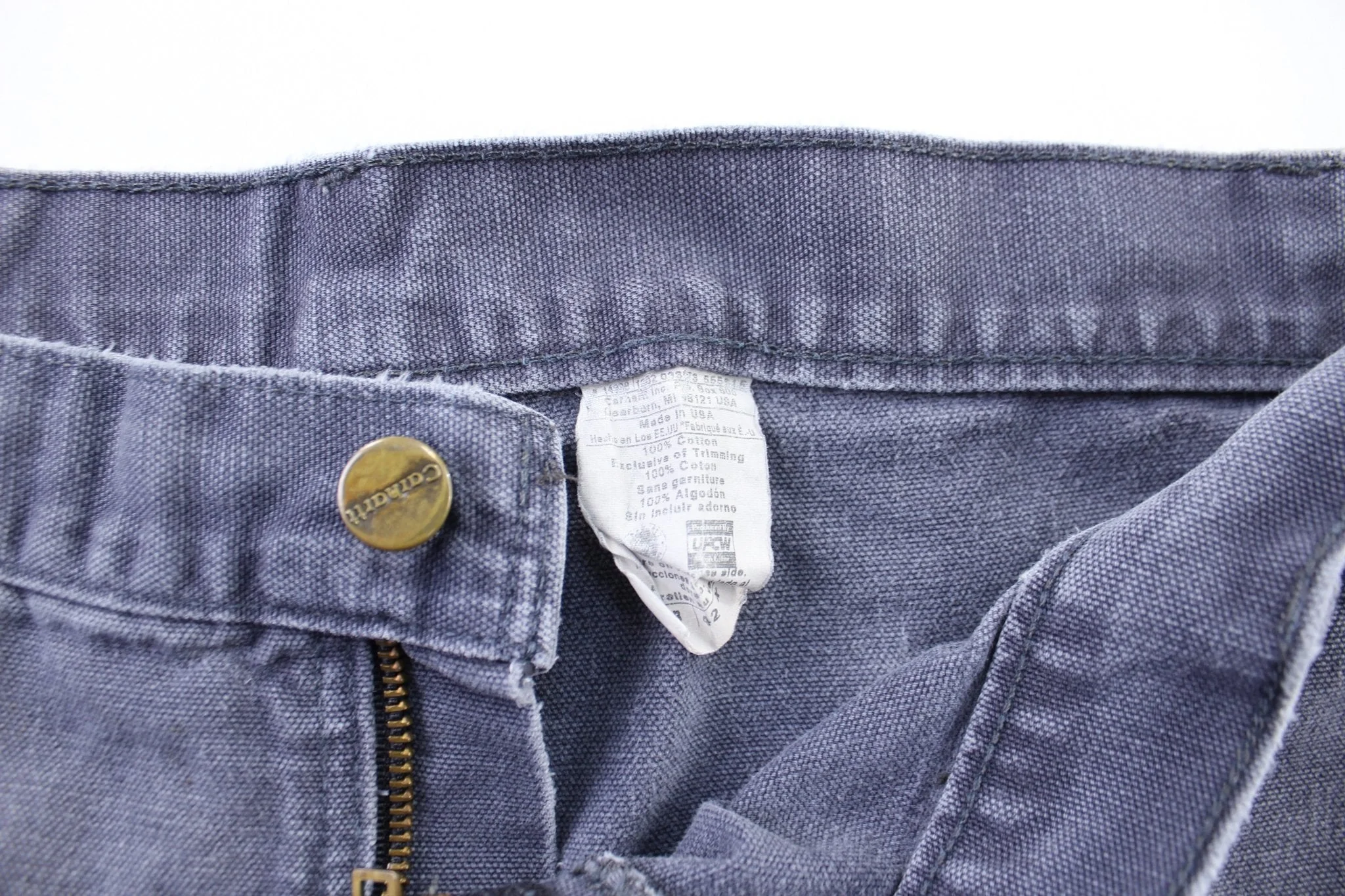 Carhartt Logo Patch Grey Carpenter Shorts - Image 3