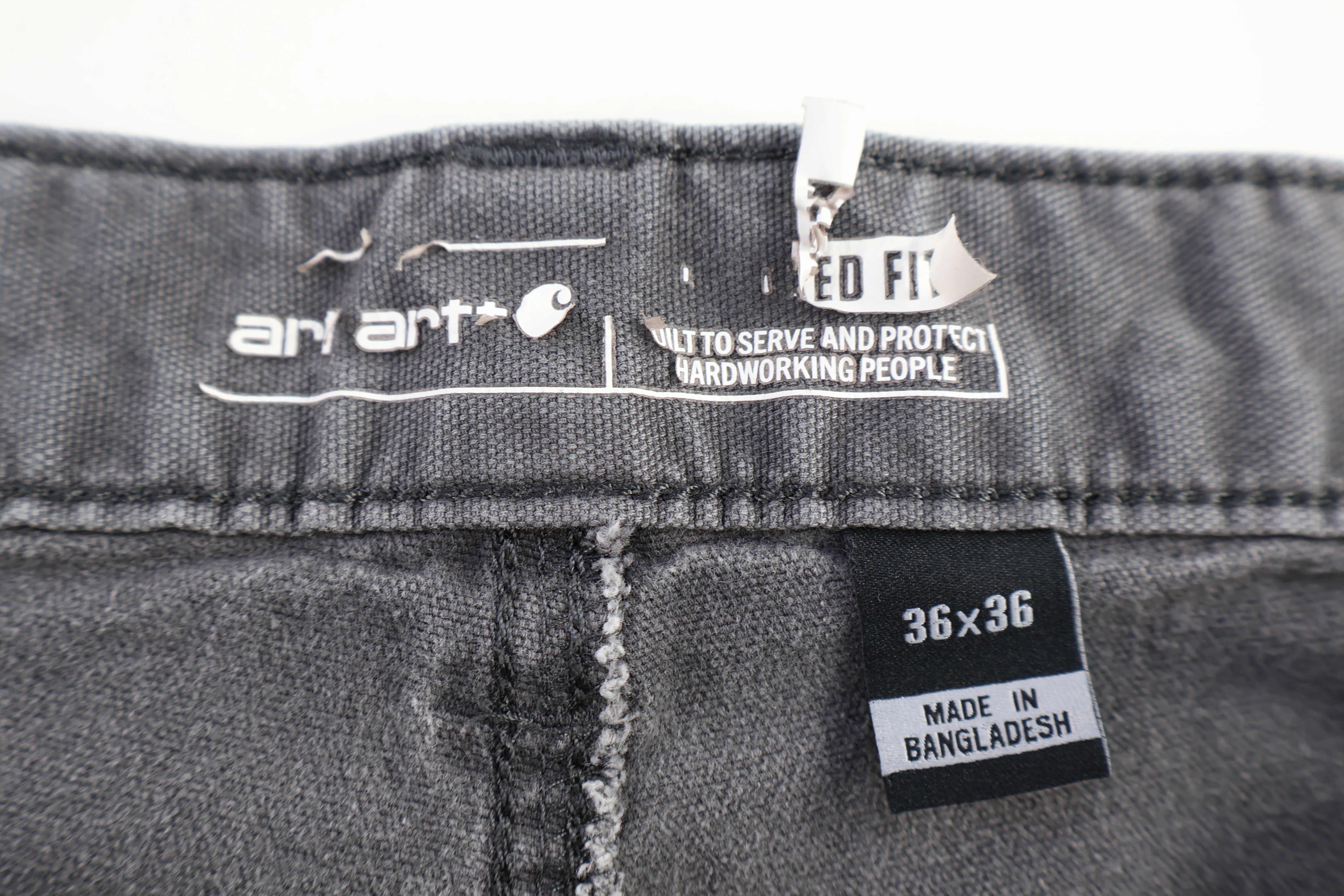 Carhartt Logo Patch Grey Double Knee Pants - Image 4