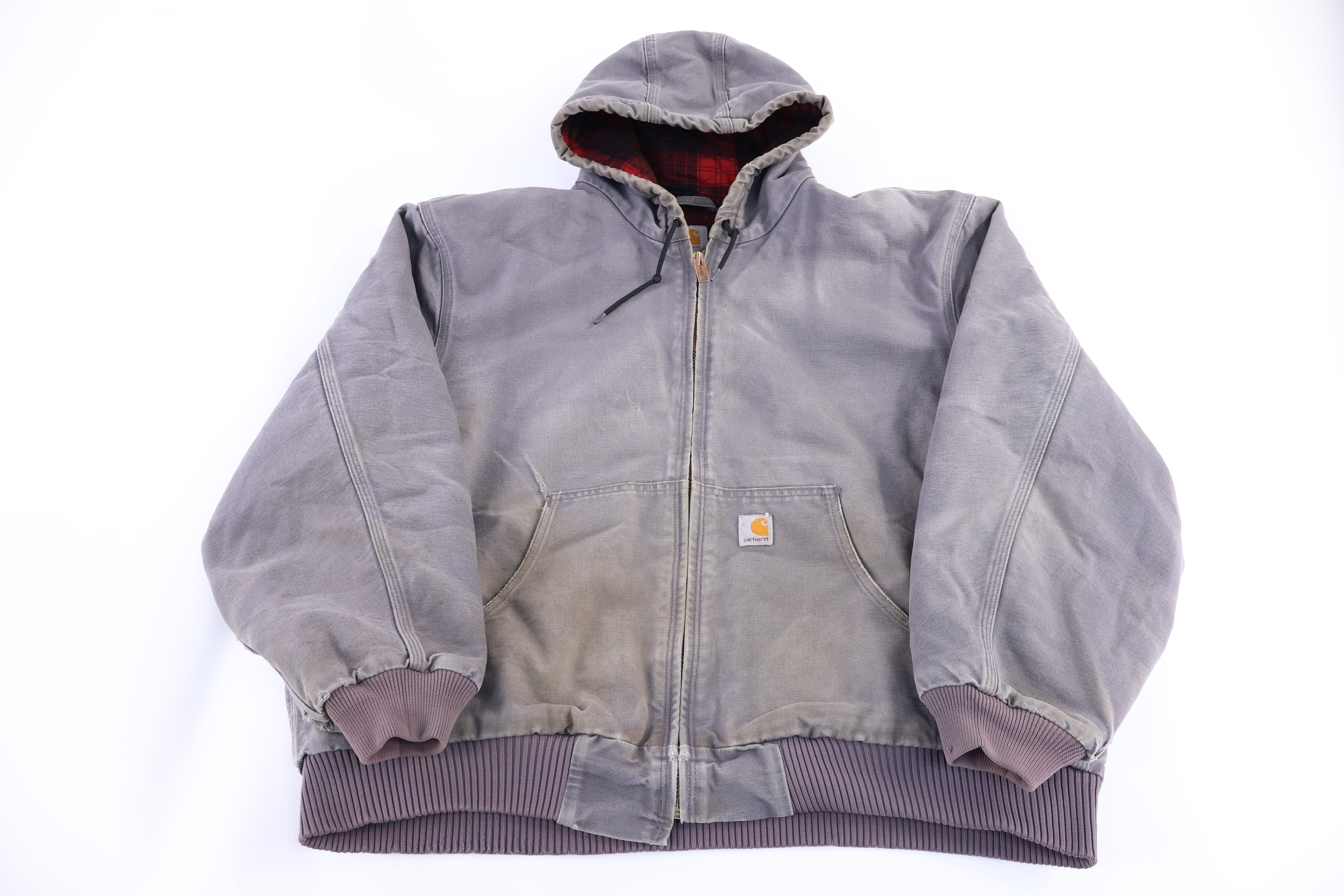 Carhartt Logo Patch Grey Full Zip Jacket