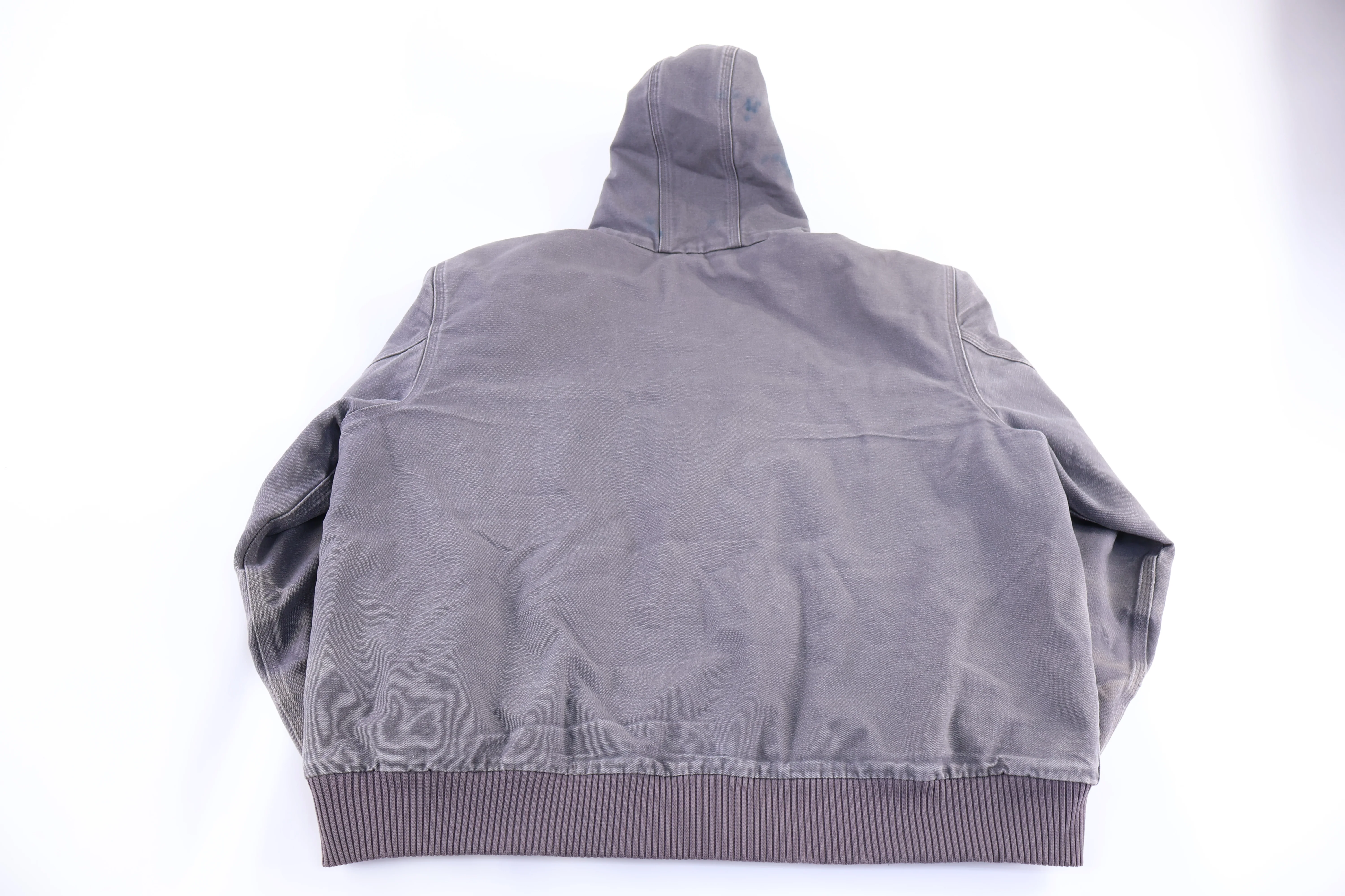 Carhartt Logo Patch Grey Full Zip Jacket - Image 2