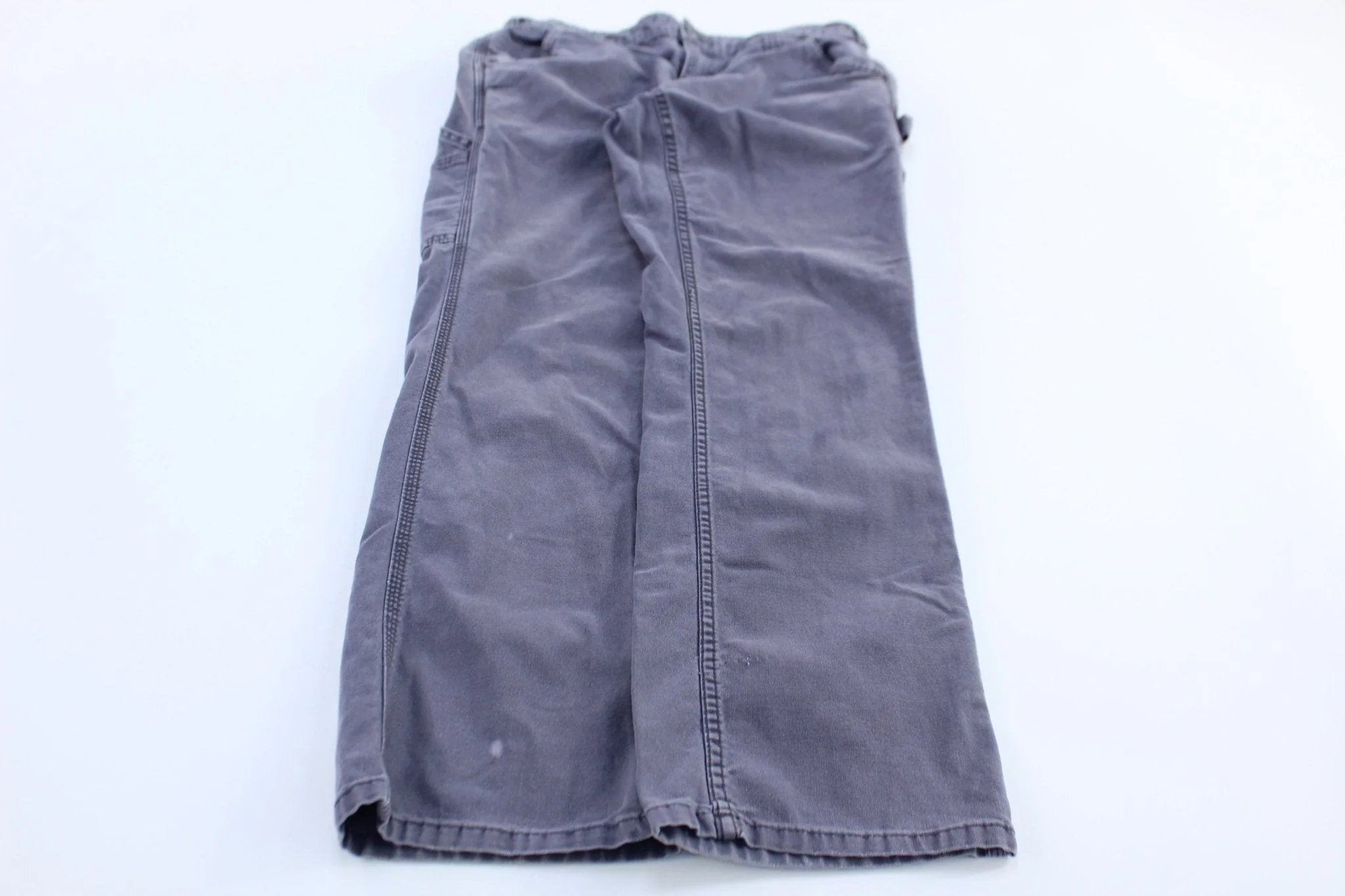 Carhartt Logo Patch Grey Original Fit Pants - Image 2