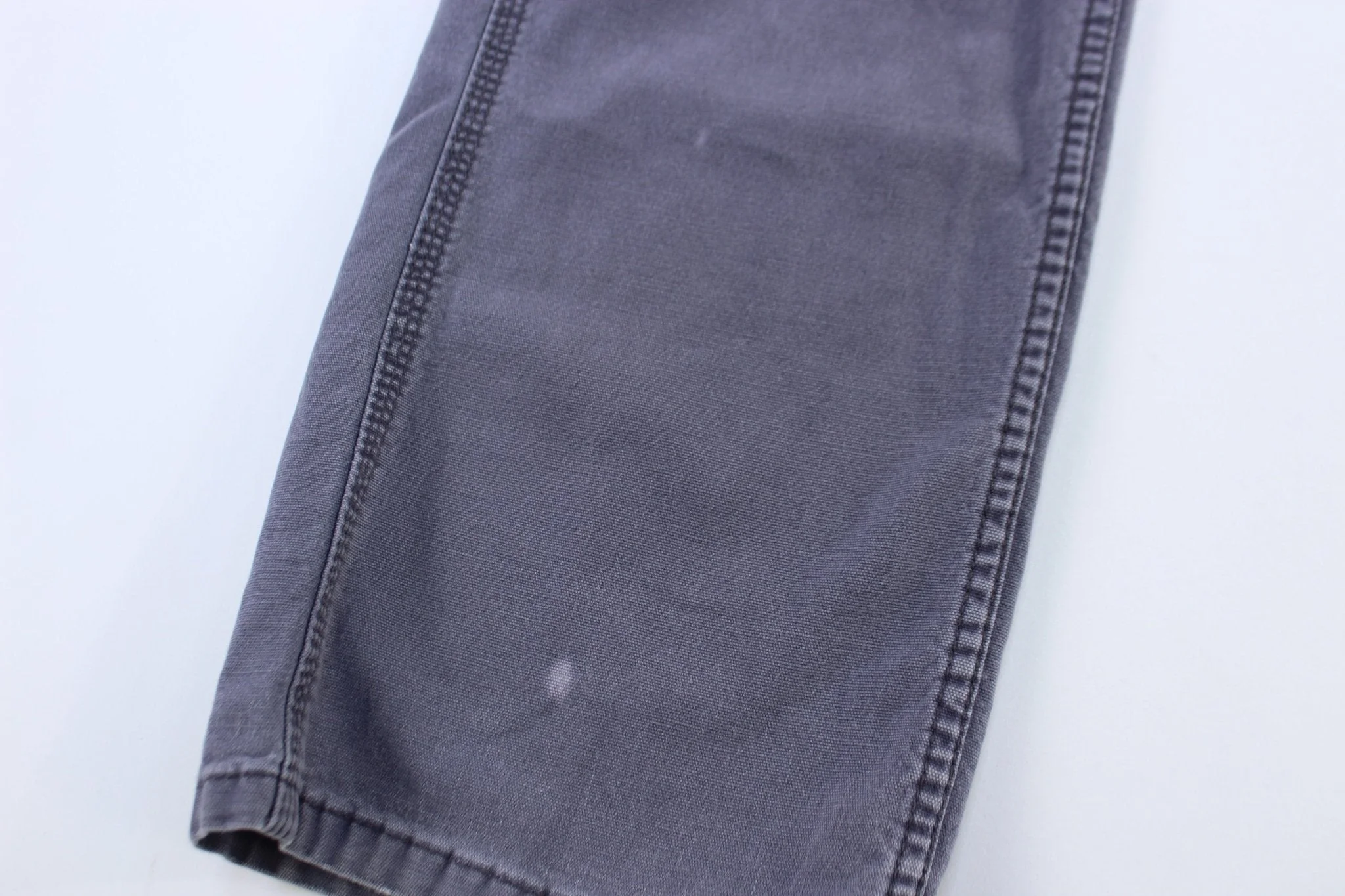 Carhartt Logo Patch Grey Original Fit Pants - Image 3