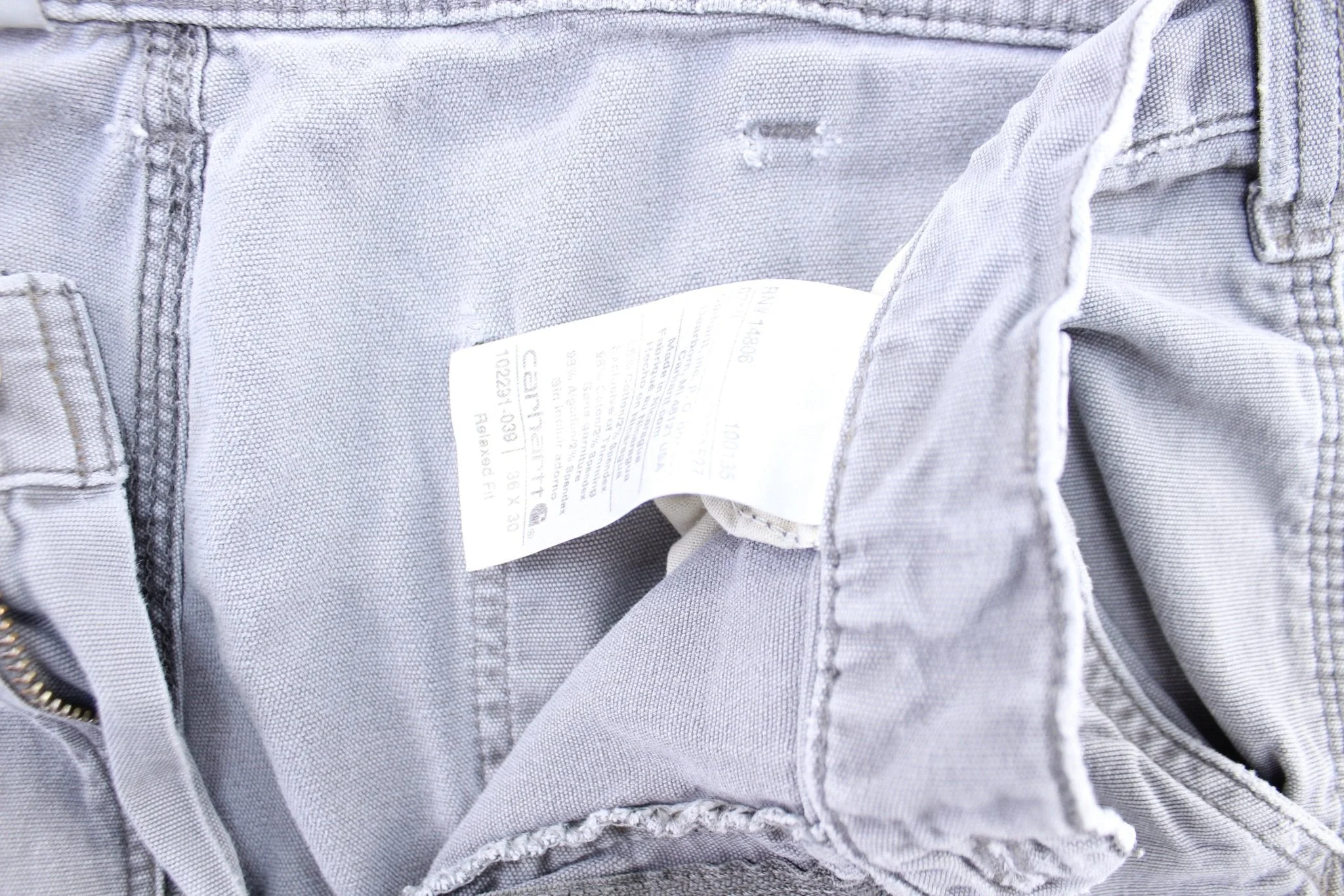 Carhartt Logo Patch Grey Pants - Image 3