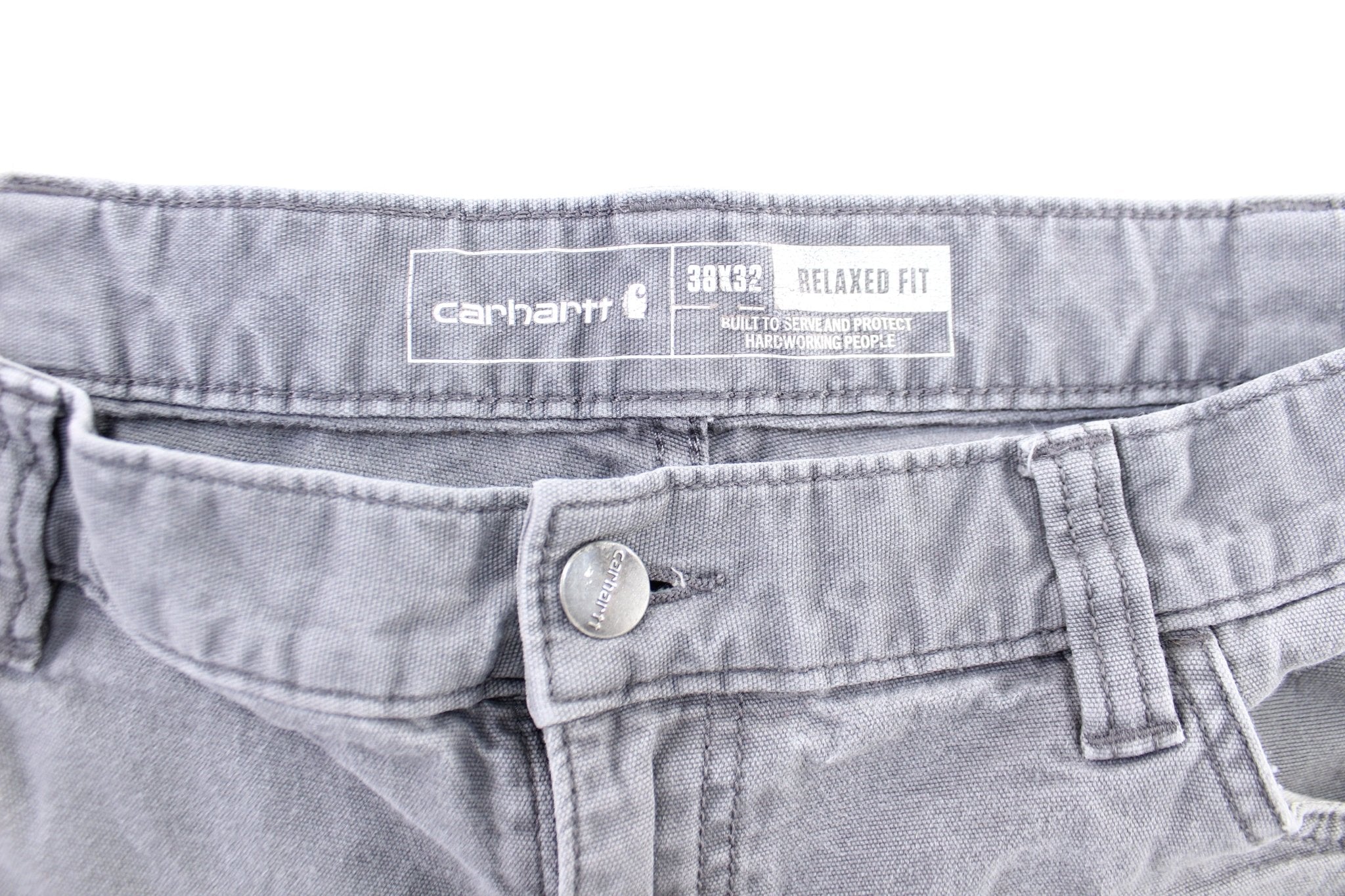 Carhartt Logo Patch Grey Pants - Image 3