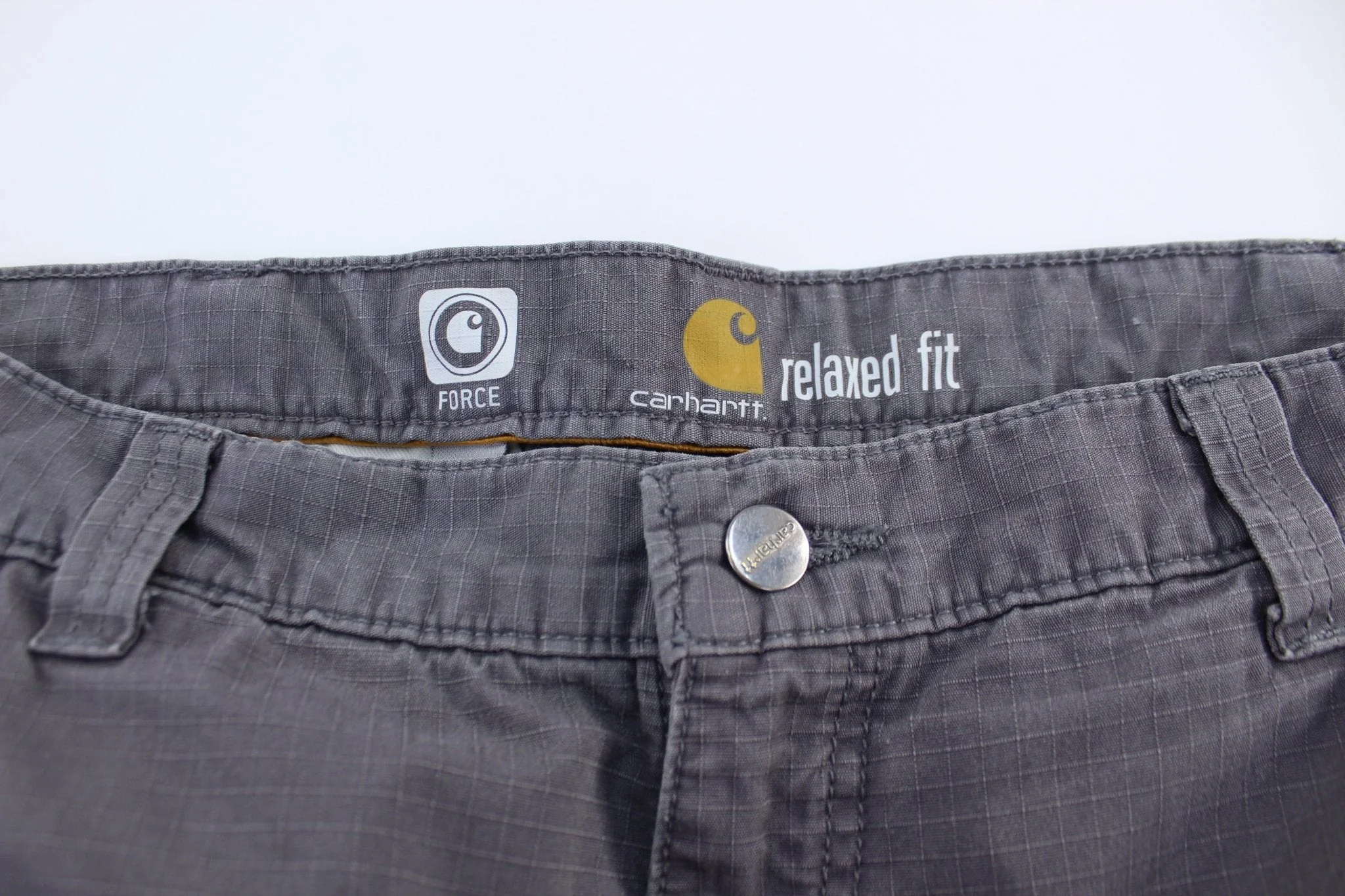 Carhartt Logo Patch Grey Pants - Image 3
