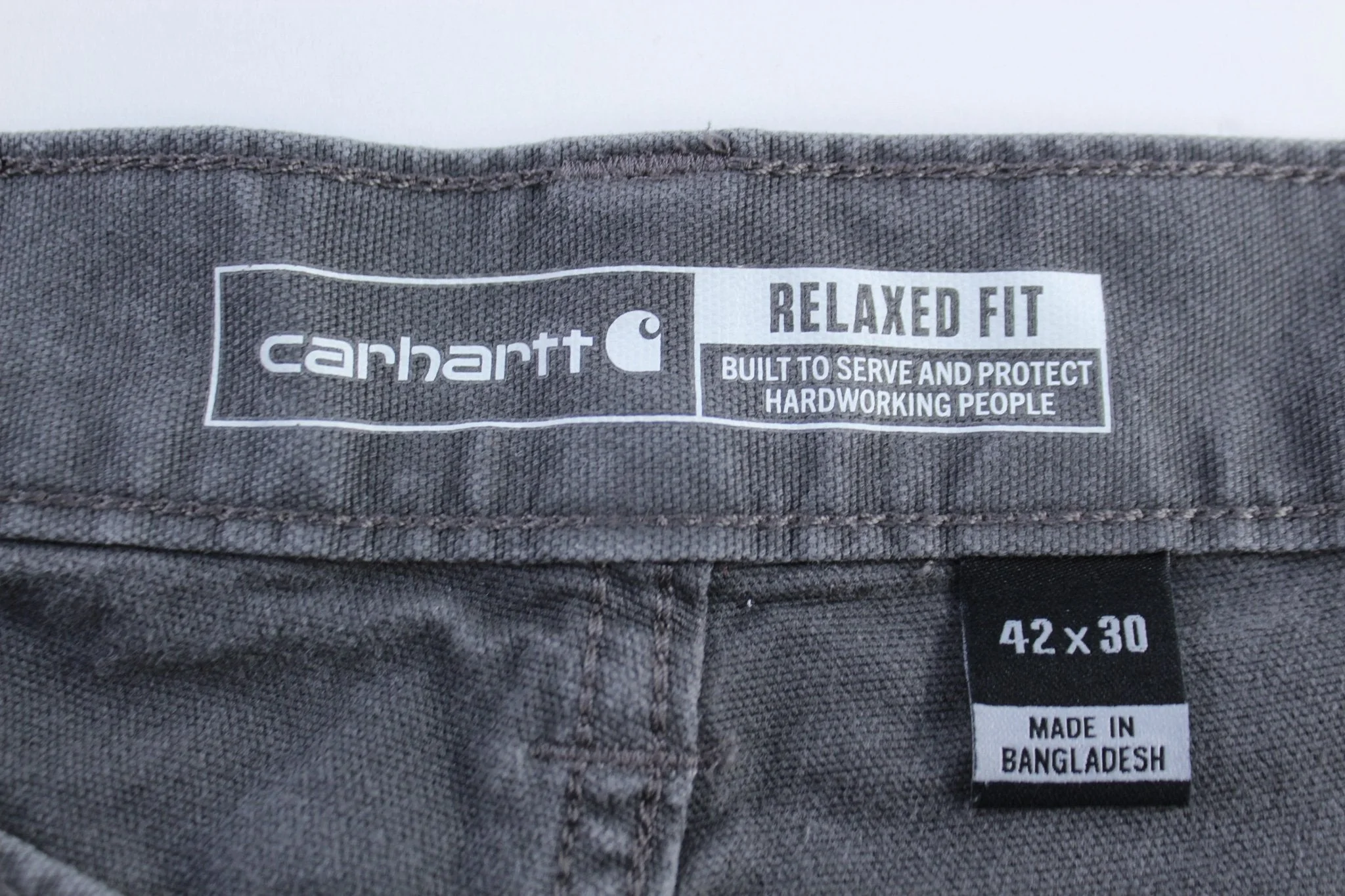 Carhartt Logo Patch Grey Pants - Image 4