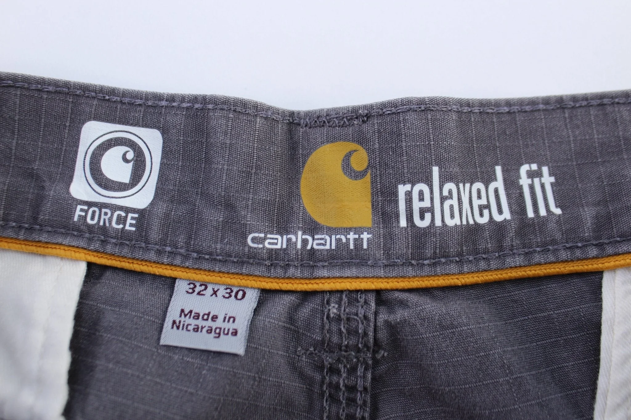 Carhartt Logo Patch Grey Pants - Image 3