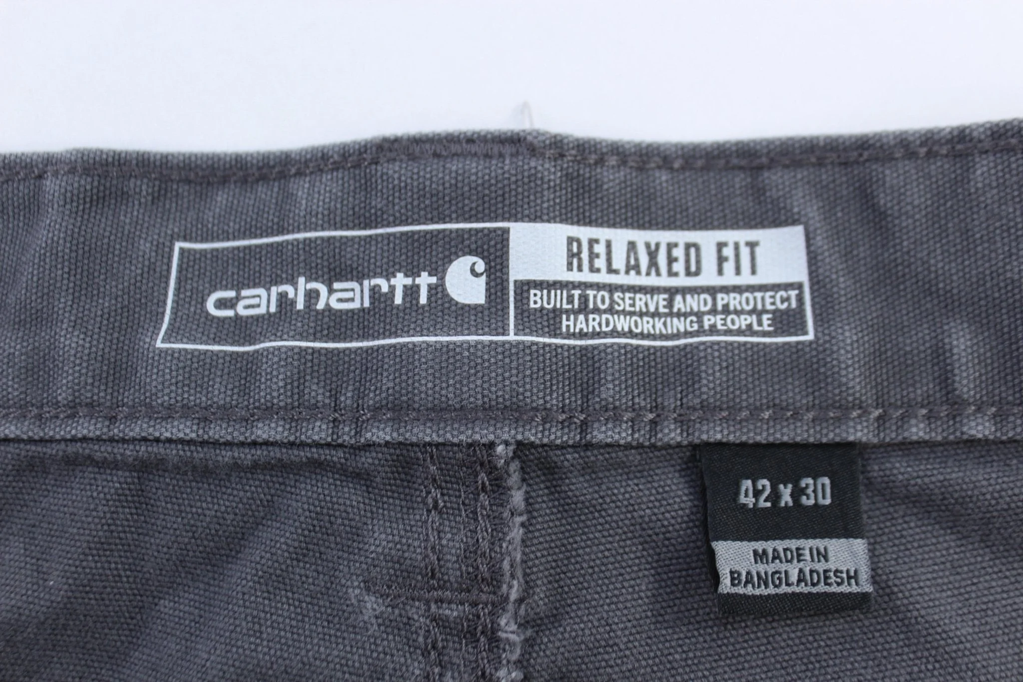 Carhartt Logo Patch Grey Pants - Image 4