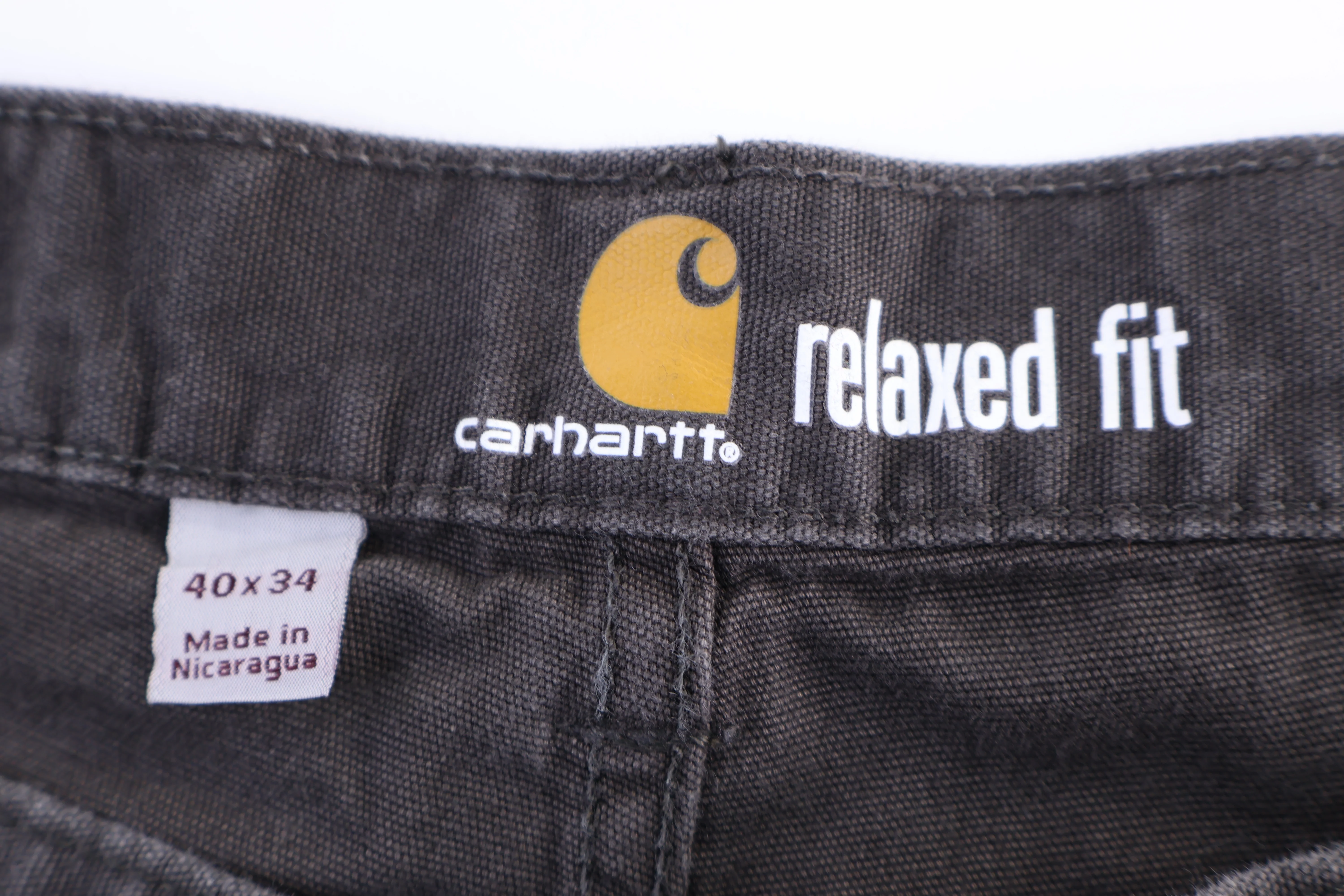 Carhartt Logo Patch Grey Pants - Image 3