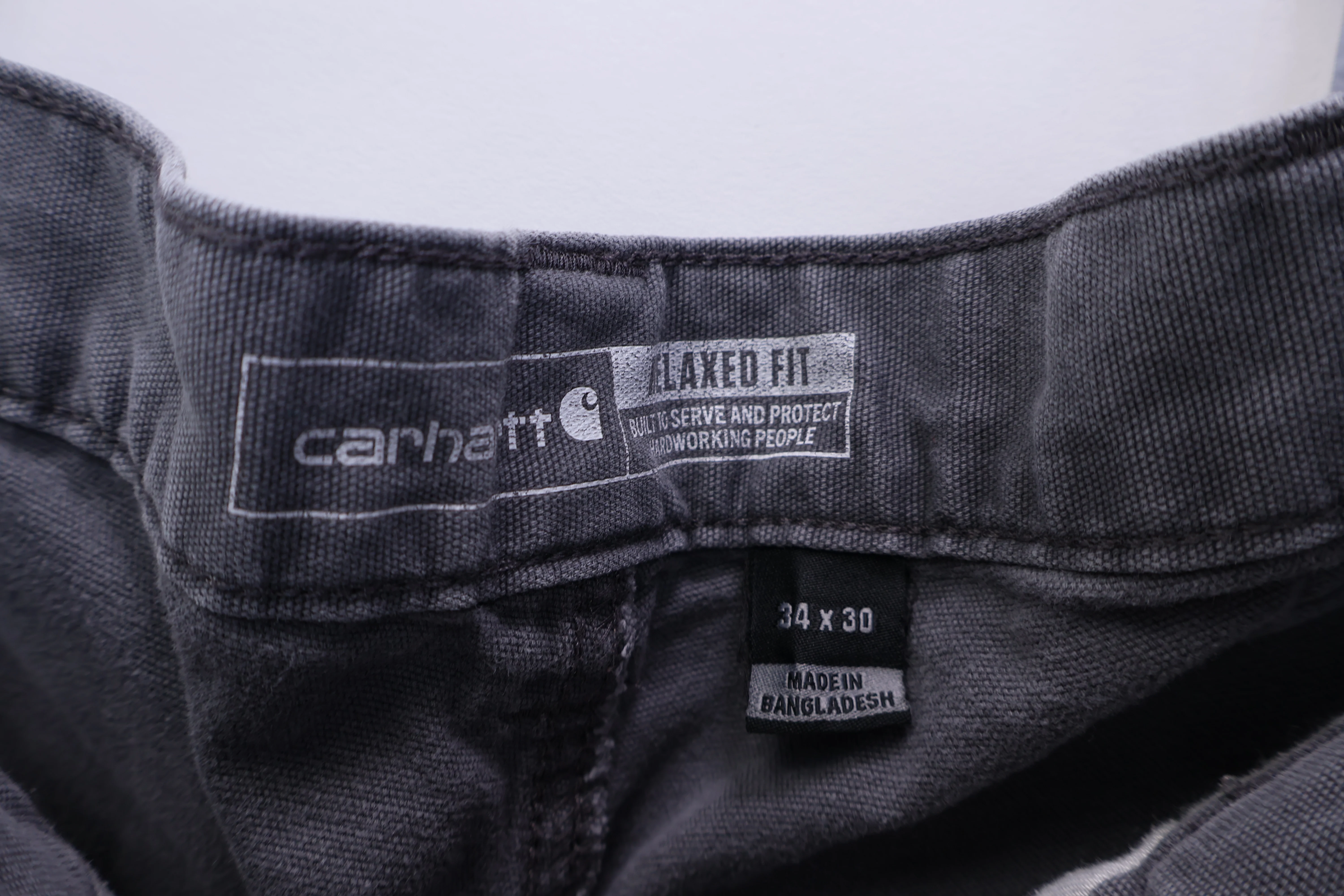 Carhartt Logo Patch Grey Pants - Image 3