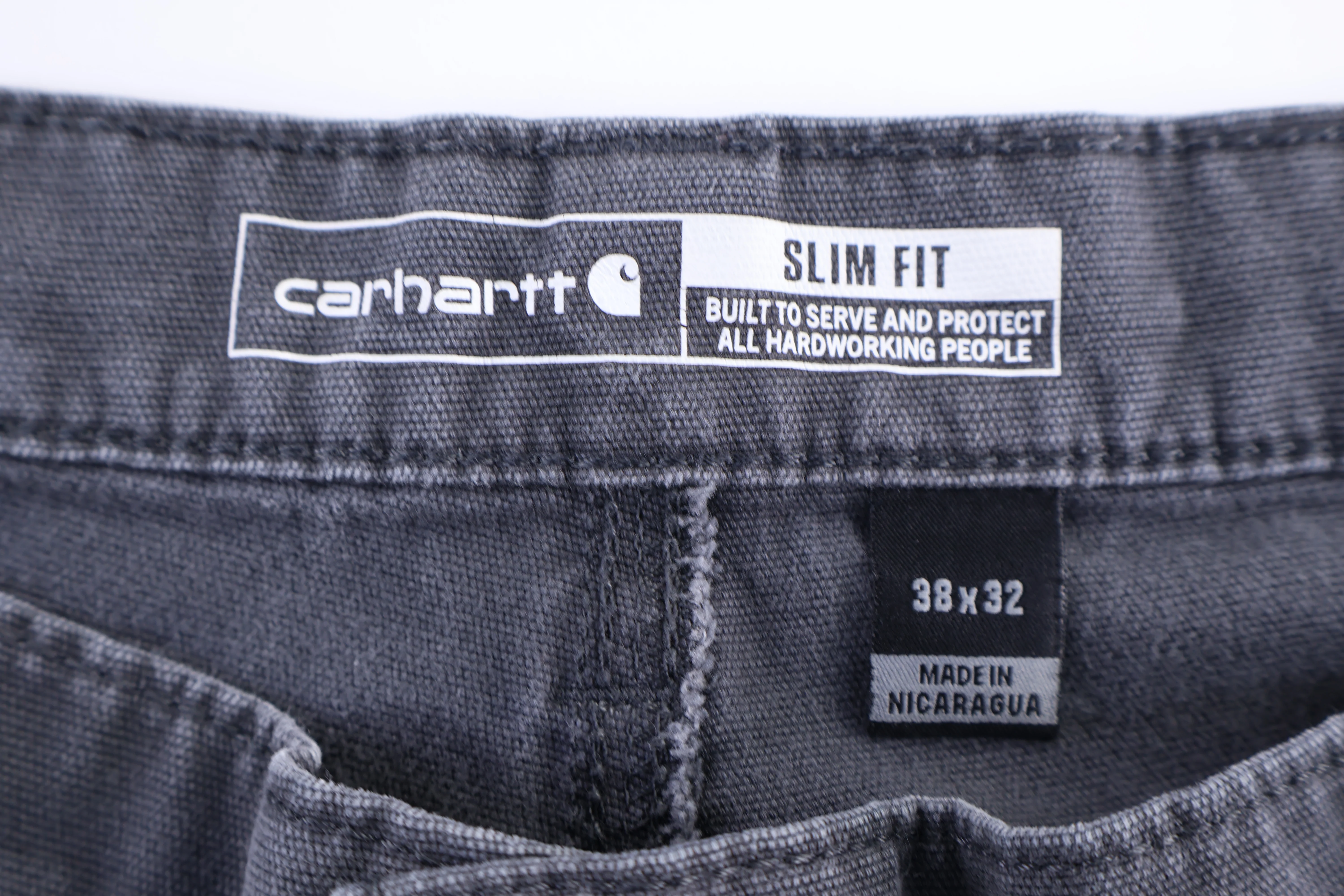Carhartt Logo Patch Grey Pants - Image 3