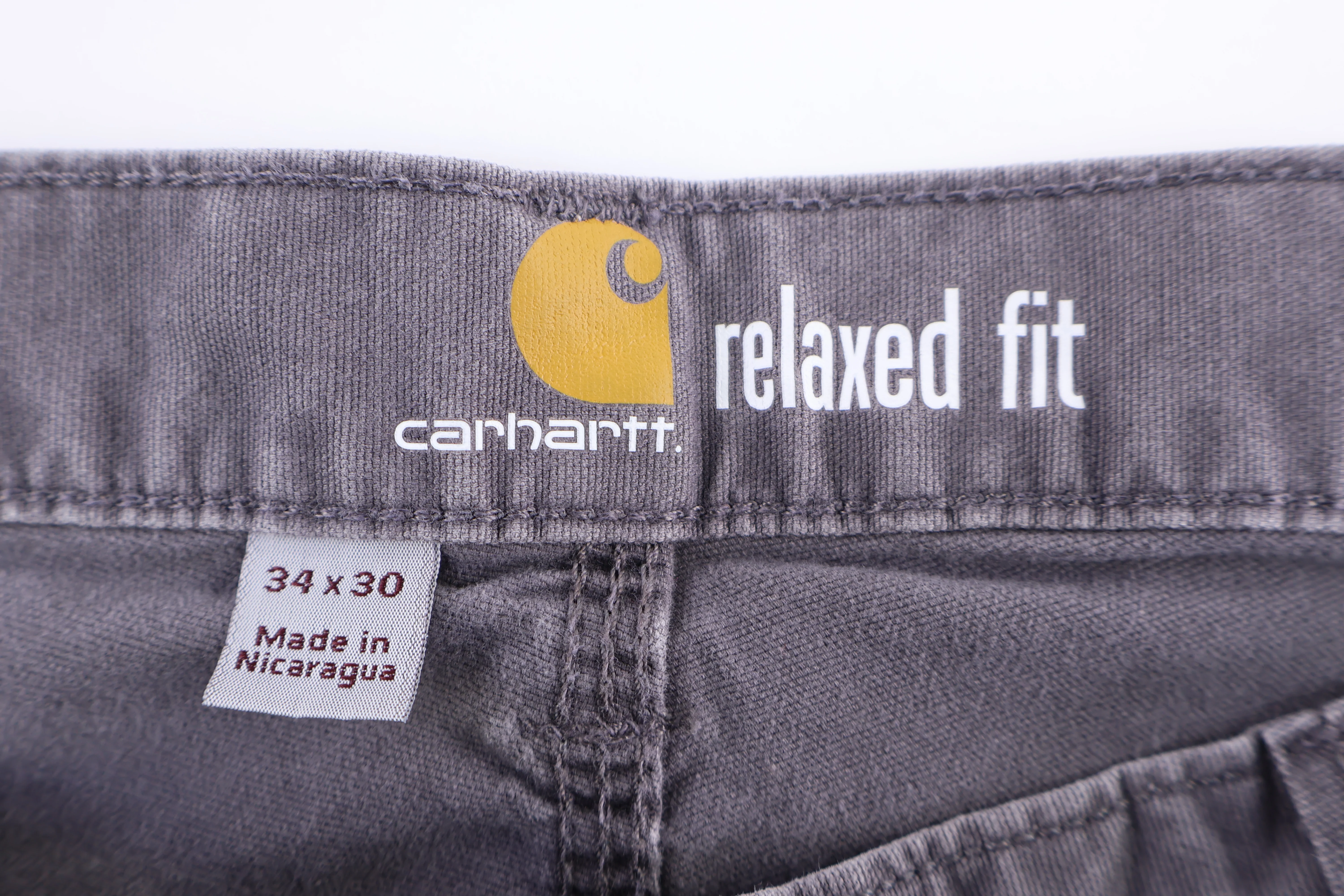 Carhartt Logo Patch Grey Pants - Image 3