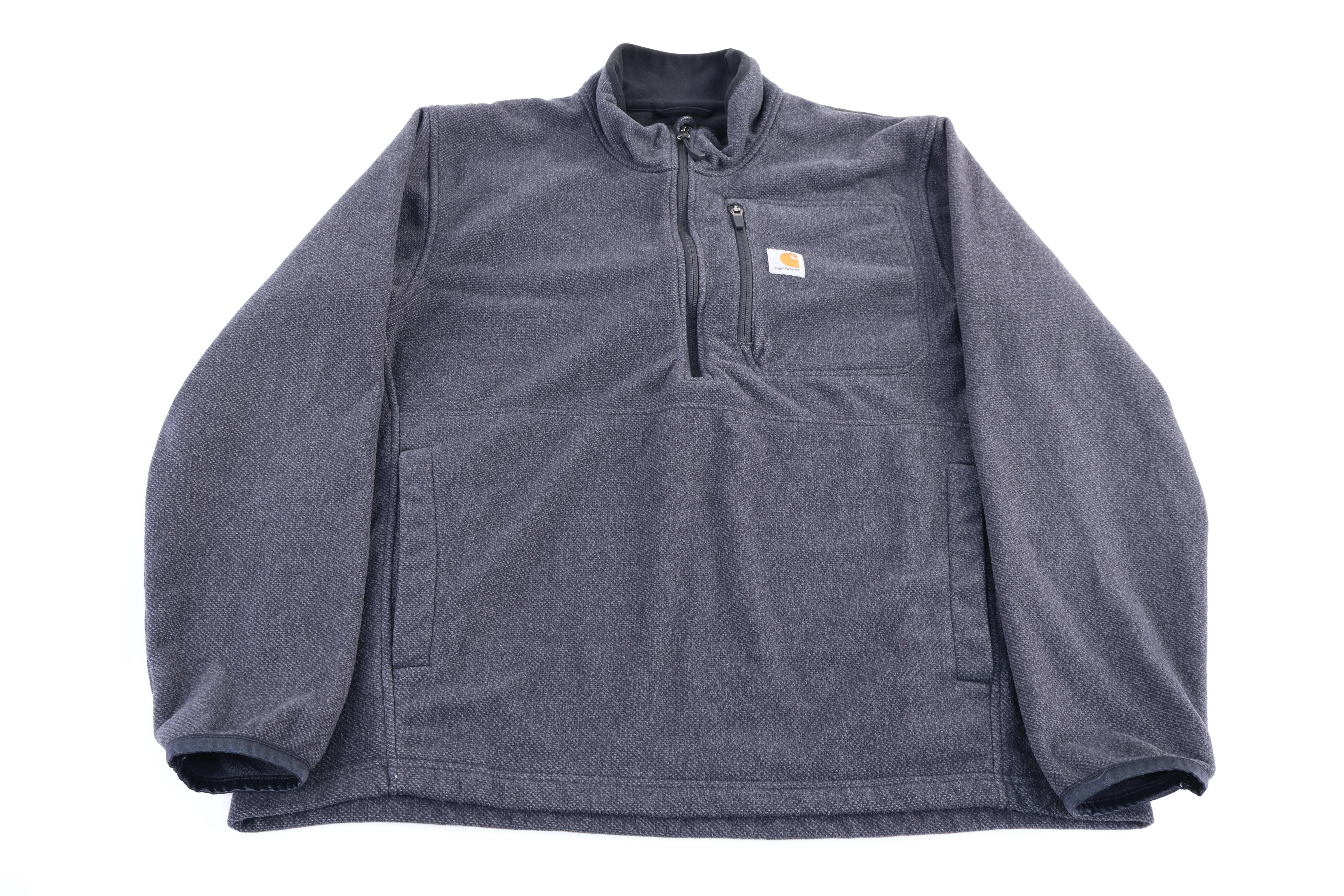 Carhartt Logo Patch Grey Quarter Zip Pullover