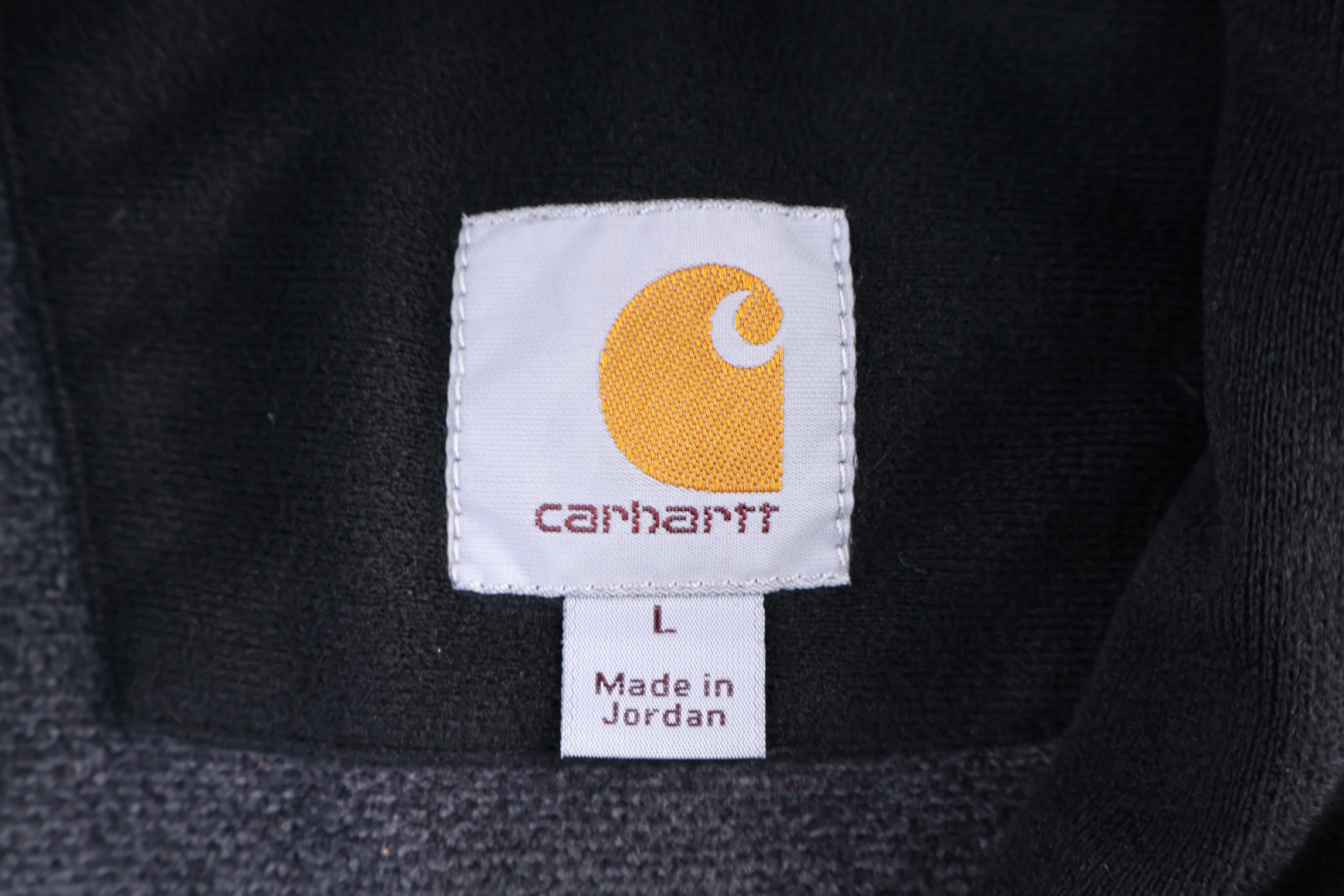 Carhartt Logo Patch Grey Quarter Zip Pullover - Image 3